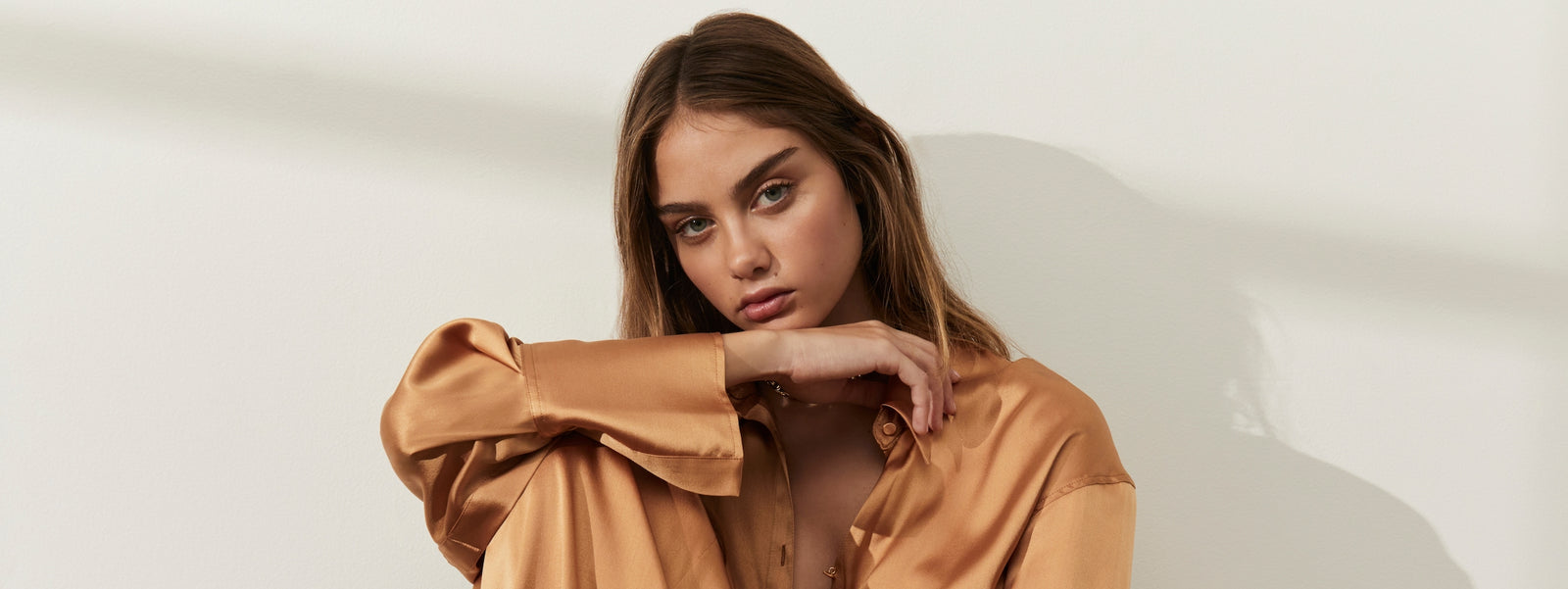 long sleeve silk dress