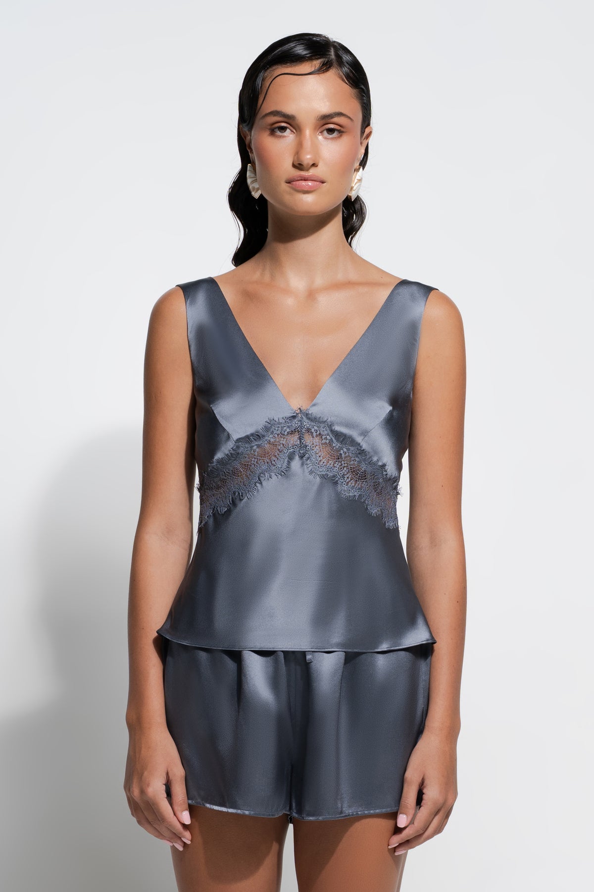 The Gigi Cami By GINIA In Titanium
