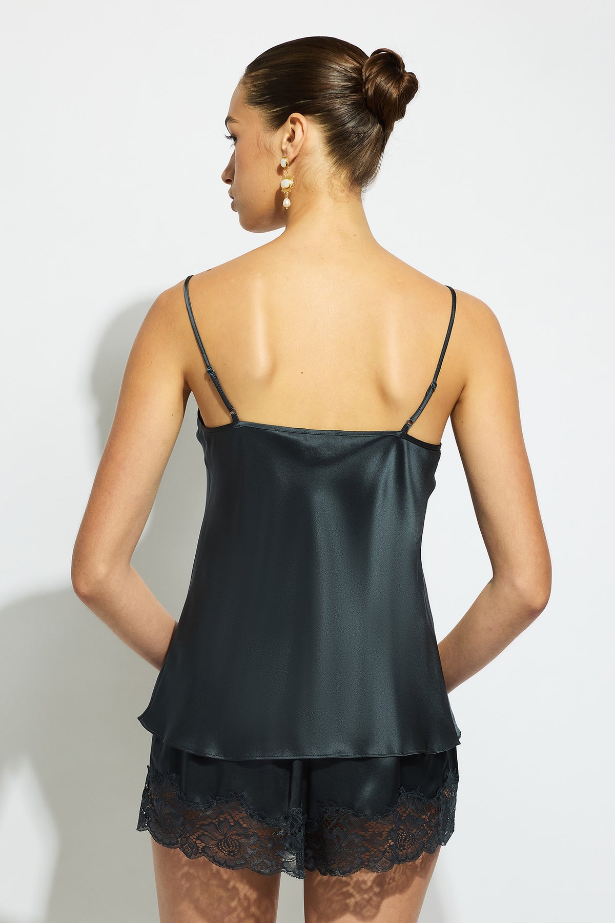 The Silk Lace Cami By GINIA In India Ink