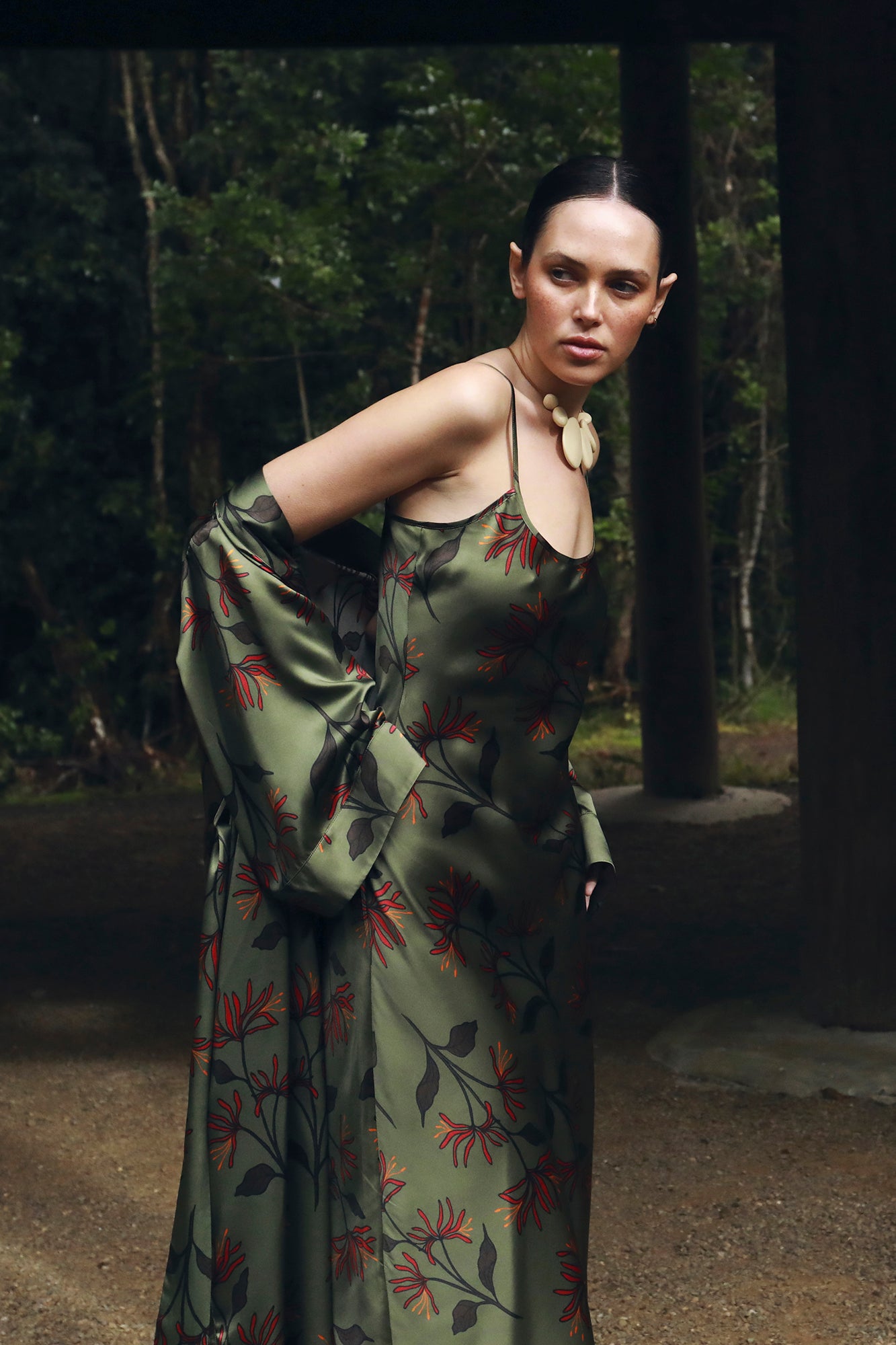 The Aria Robe By GINIA In Australiana Print 