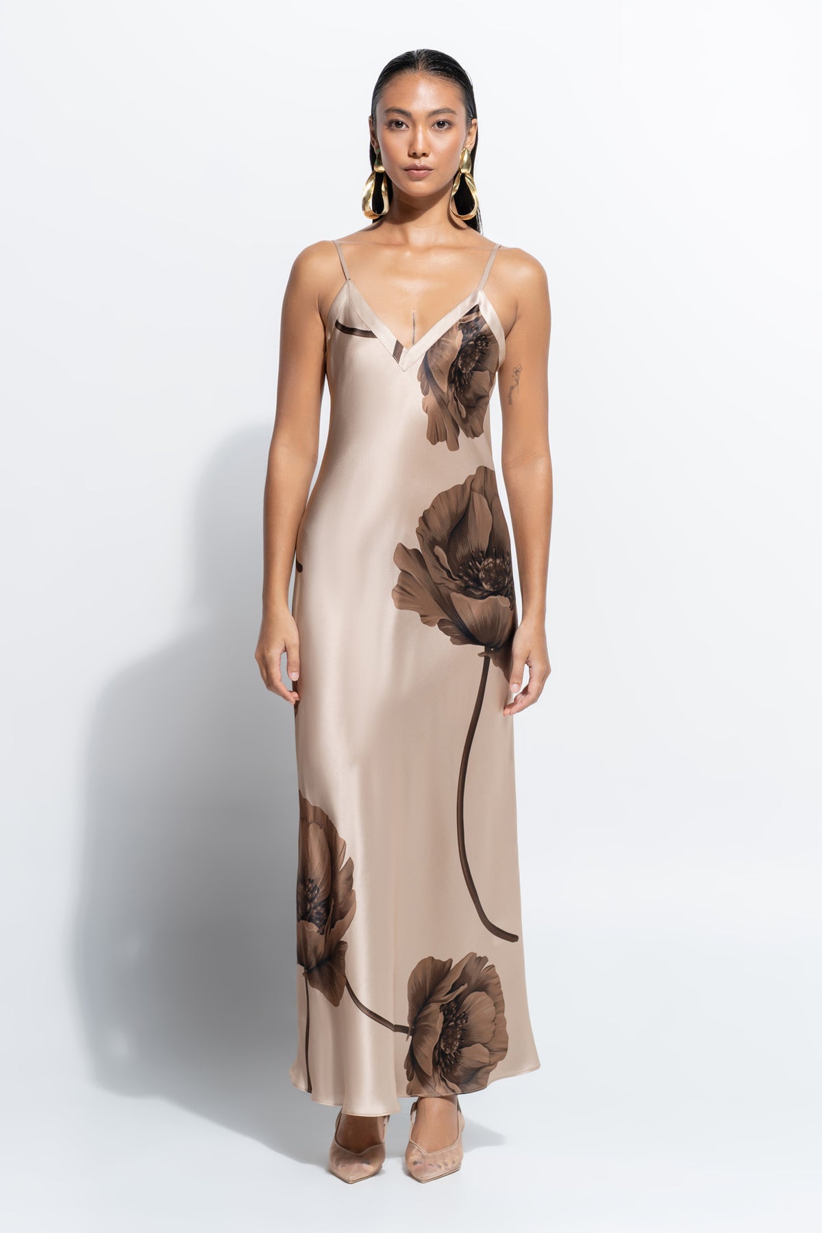 The Silk Slip by Ginia in Bloom Print
