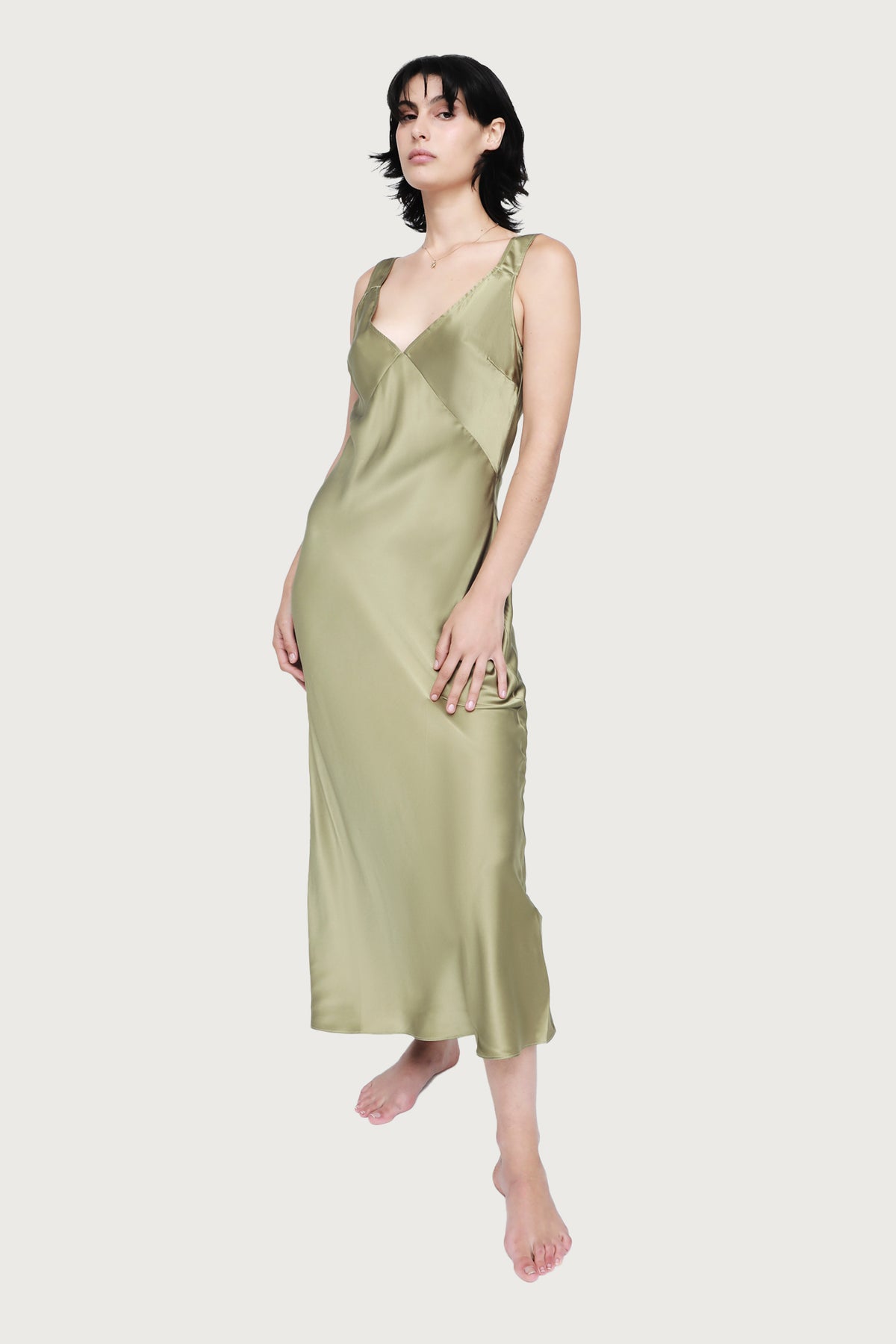 The Day To Night Slip By GINIA In Khaki