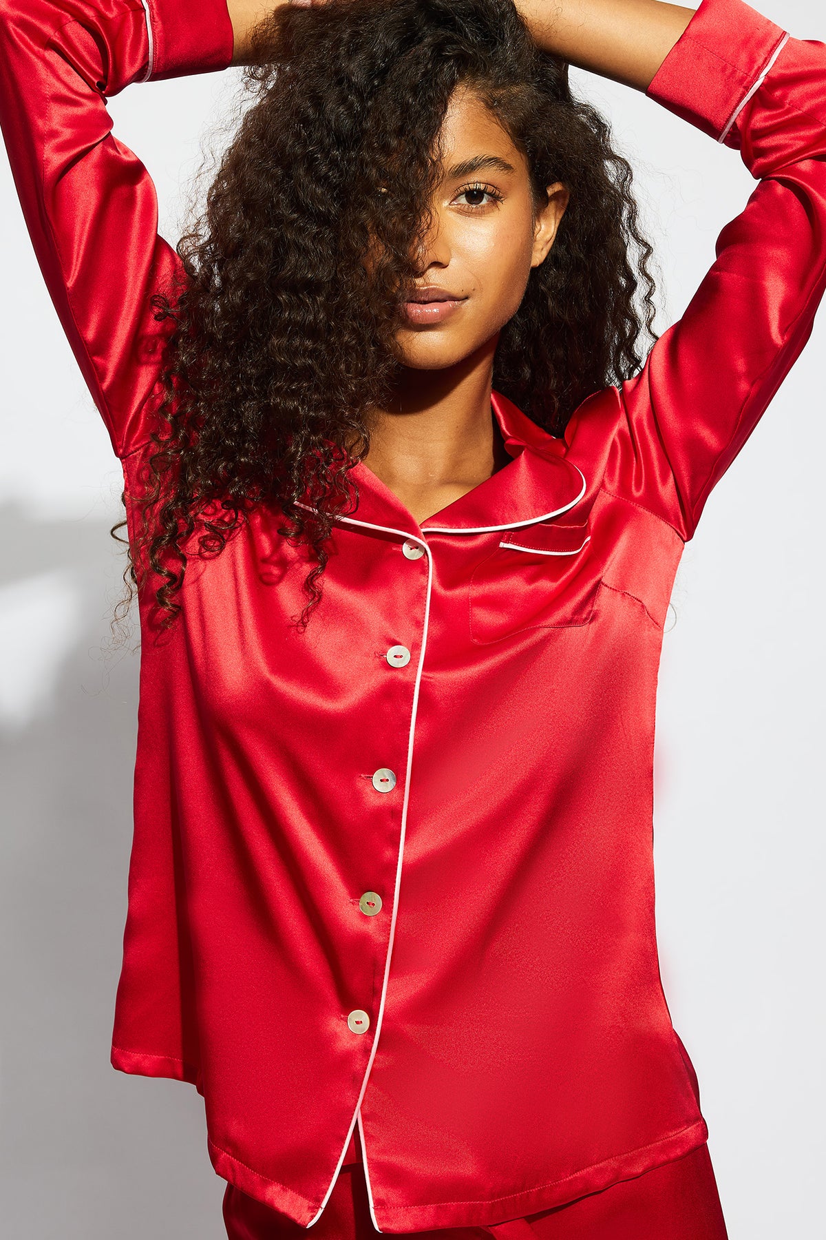 The Fine Finishes Pyjama By GINIA In Chilli Red