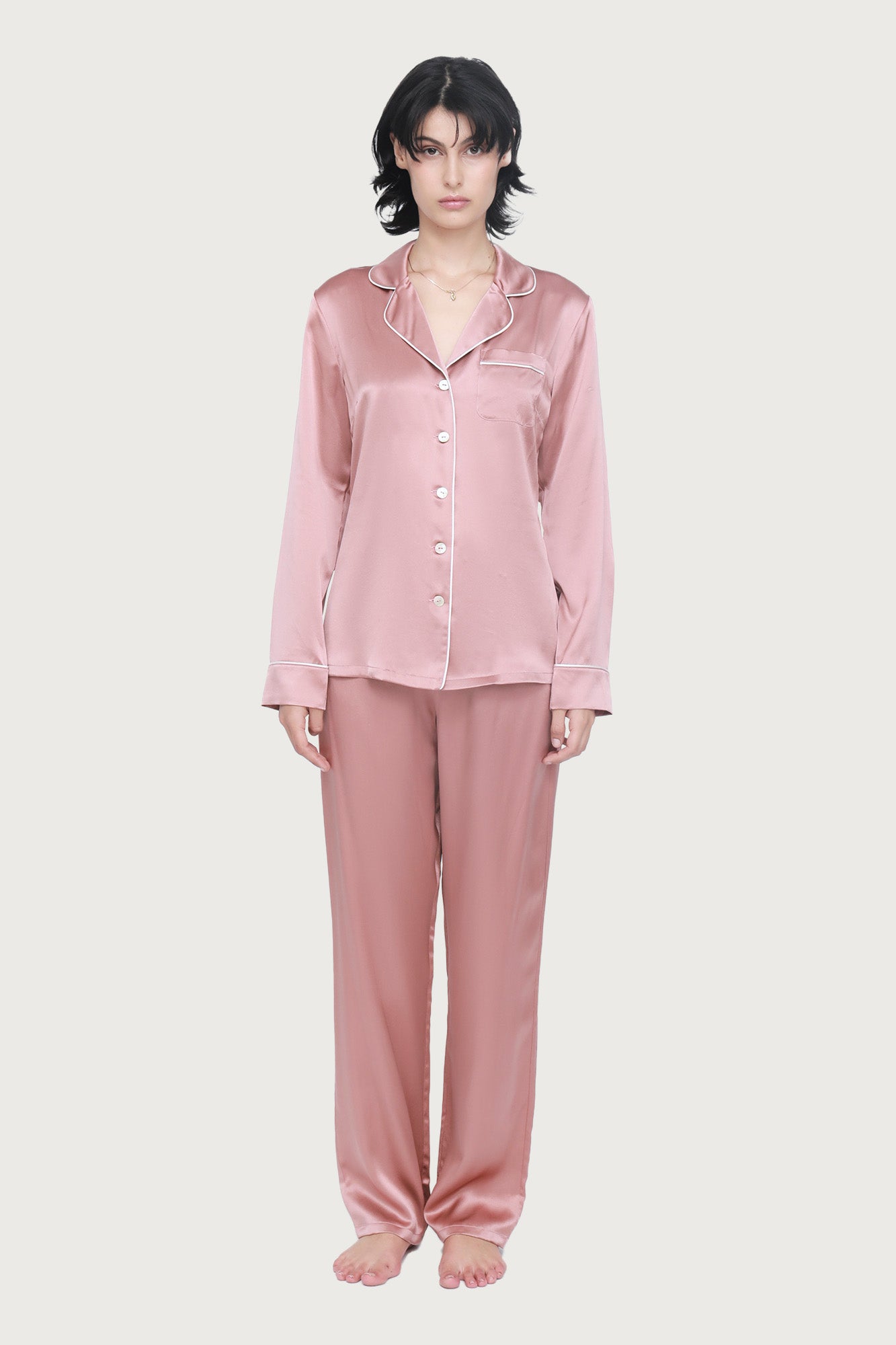 The Fine Finishes Pyjama By GINIA In Mauve