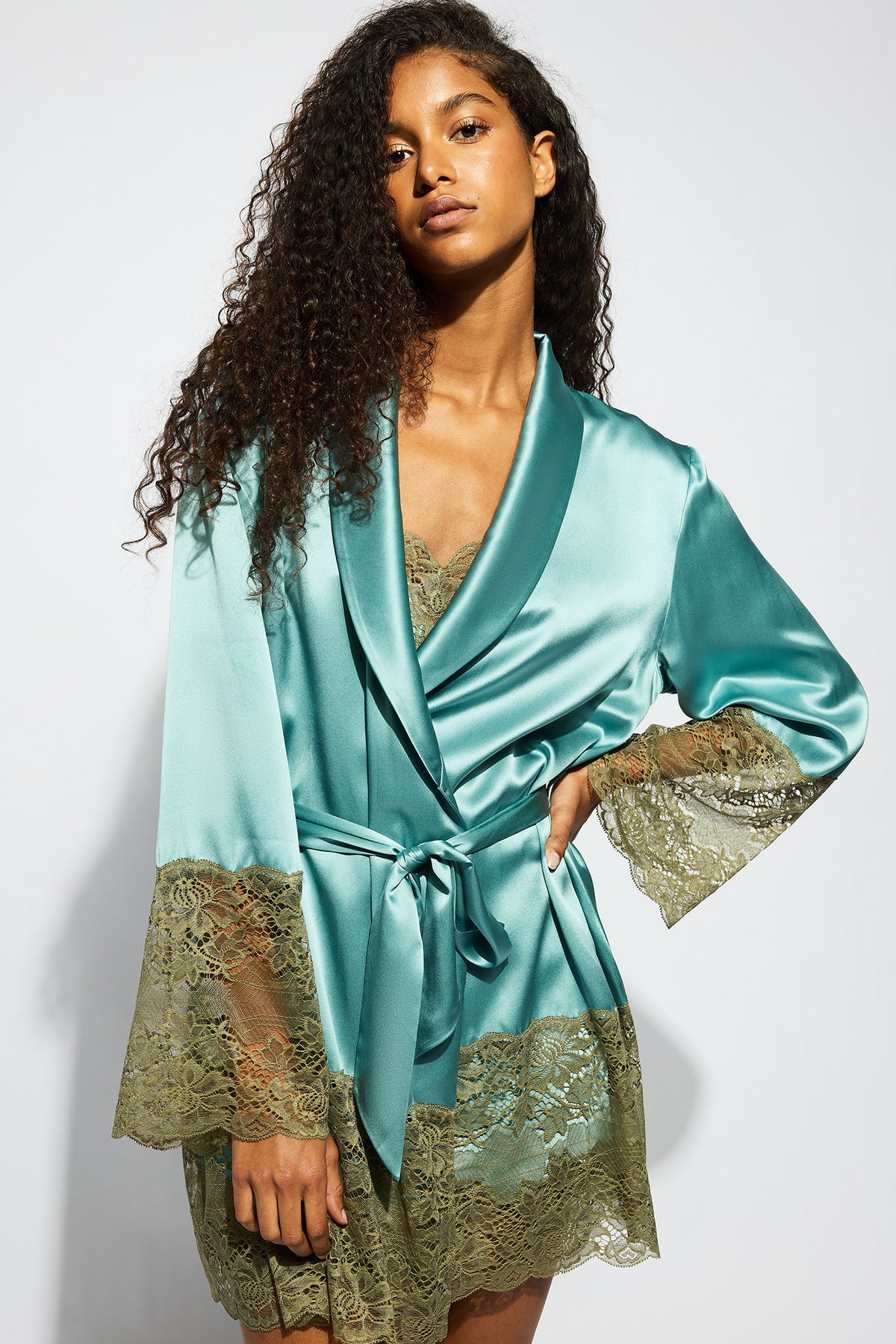 The Silk Lace Robe By GINIA In River