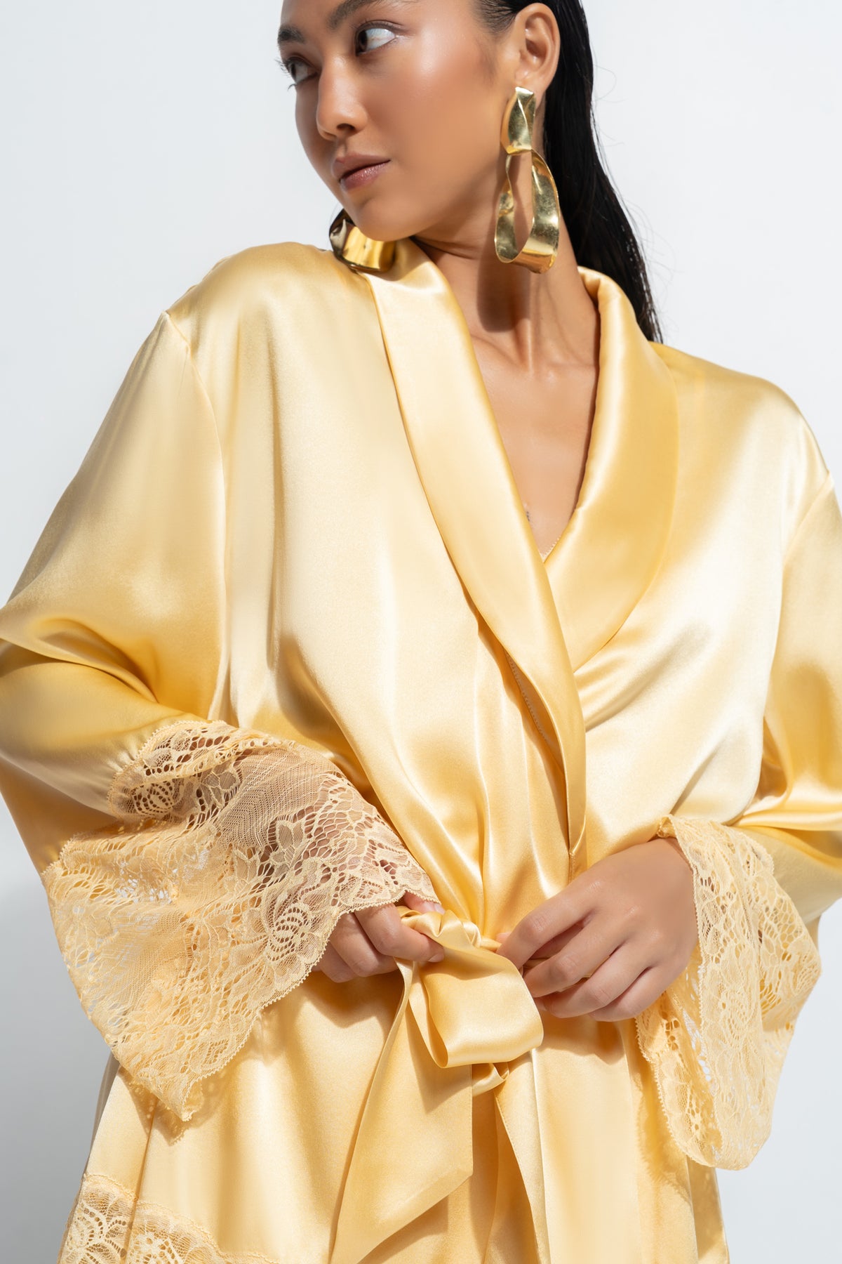 Silk Lace Robe