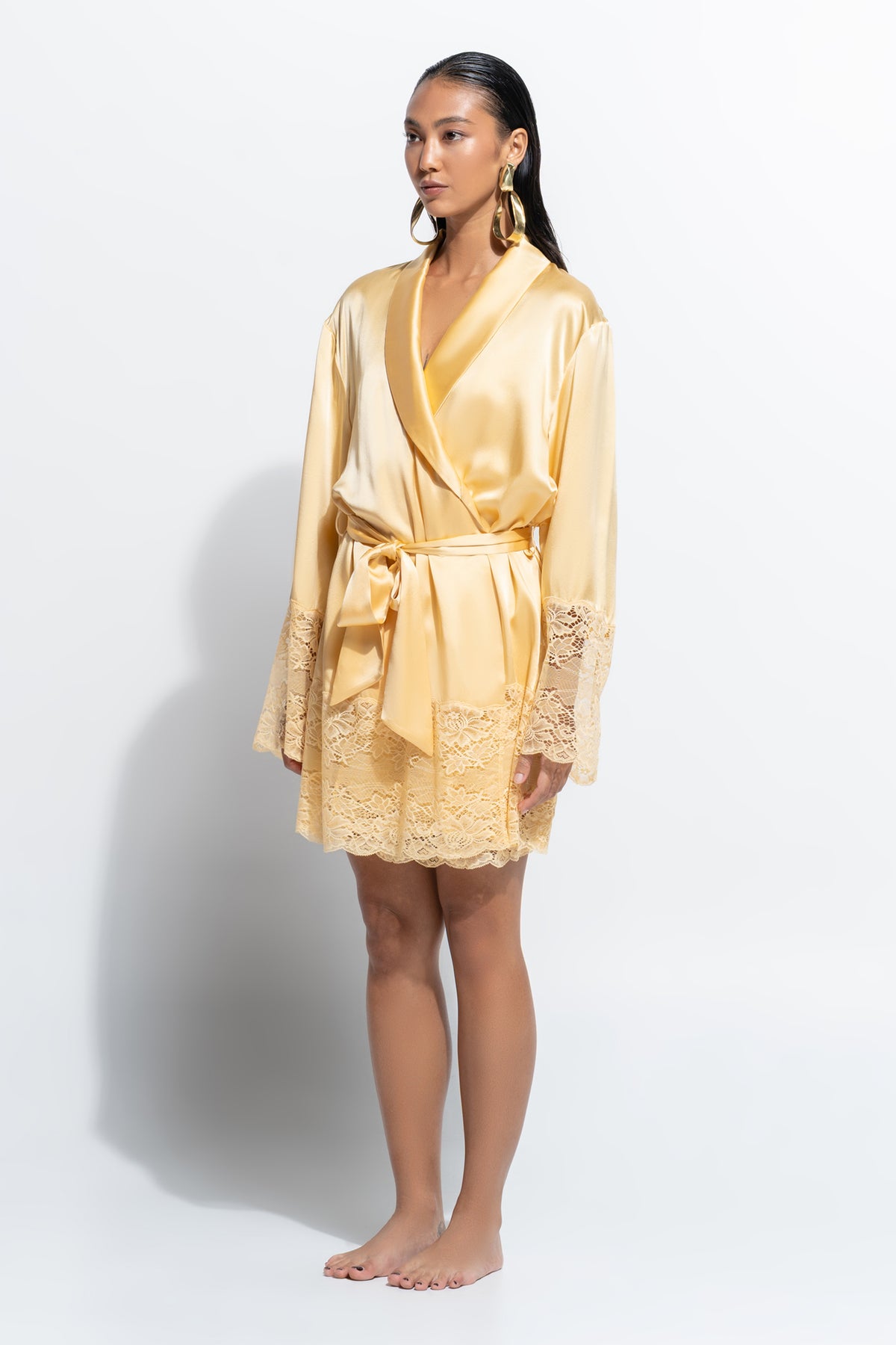 Silk Lace Robe