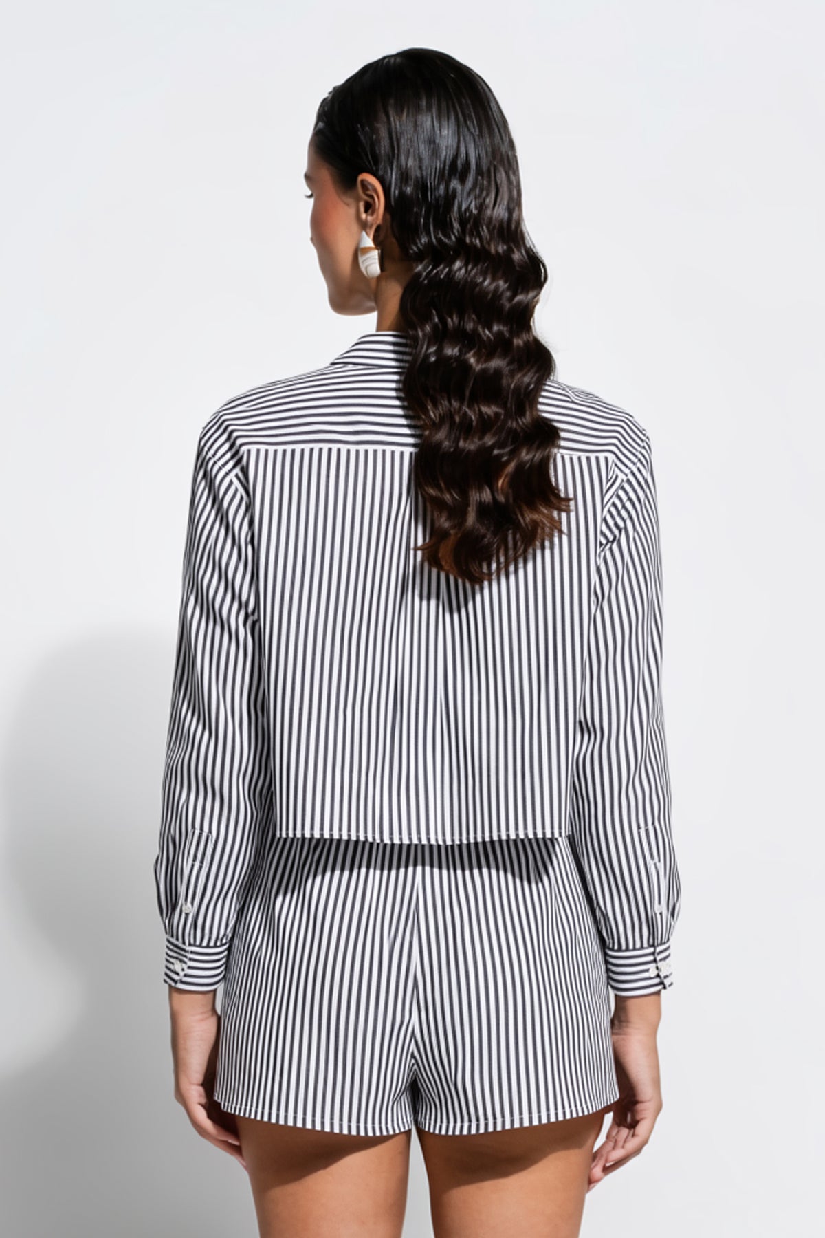 Franca Stripe Crop Shirt