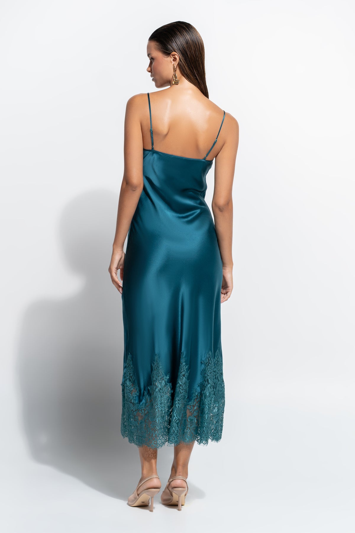 The Bon Nuit Slip by Ginia in Teal