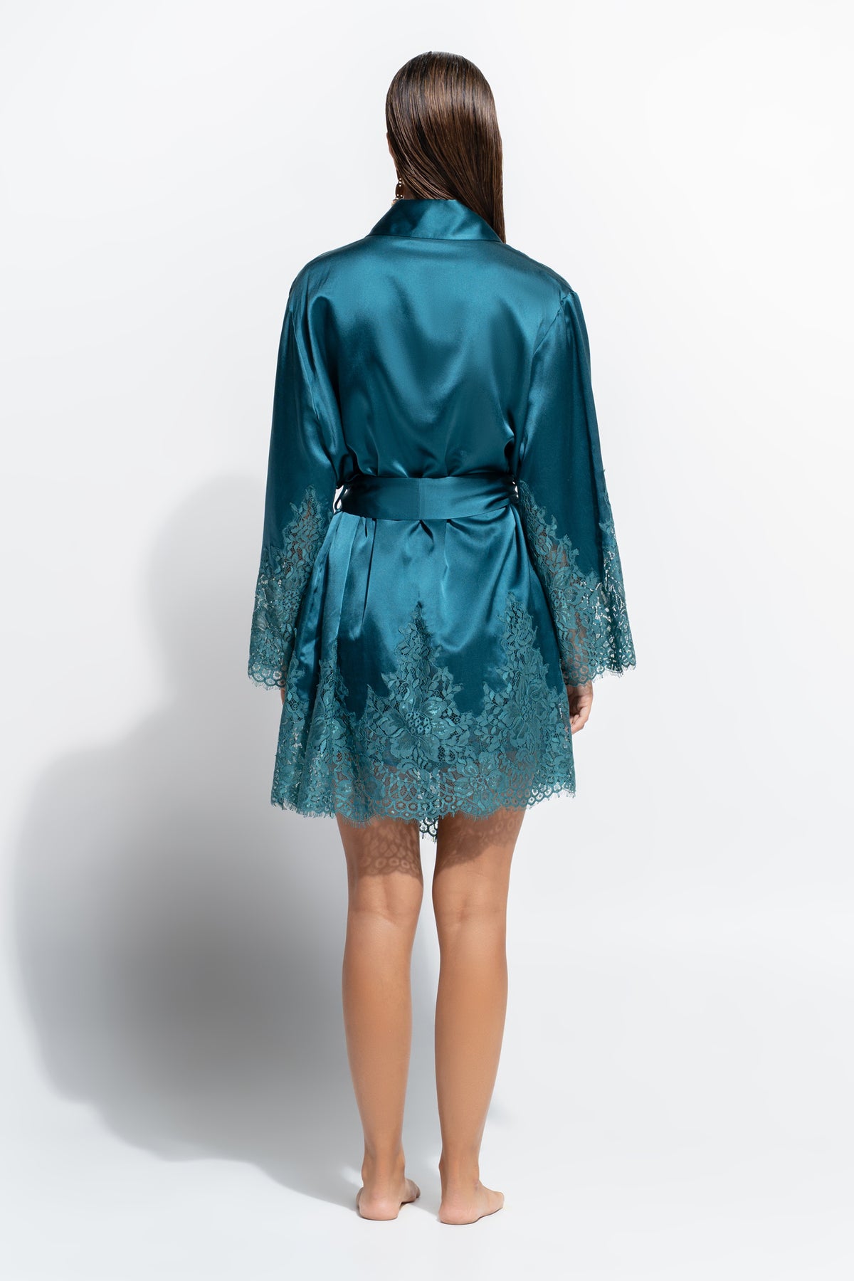 The Bon Nuit Robe by Ginia in Teal