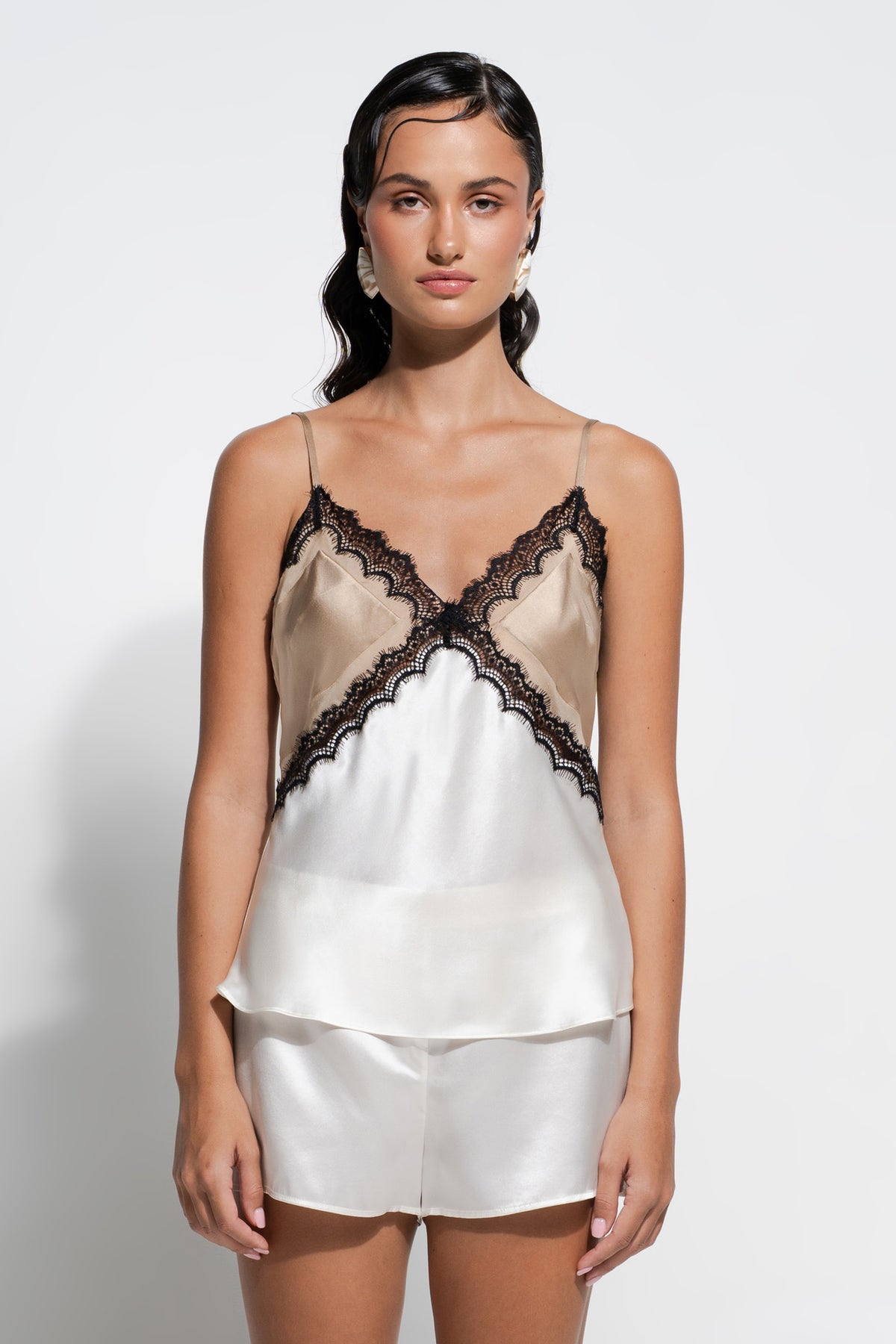 The Billie Cami By GINIA Gold/Cream