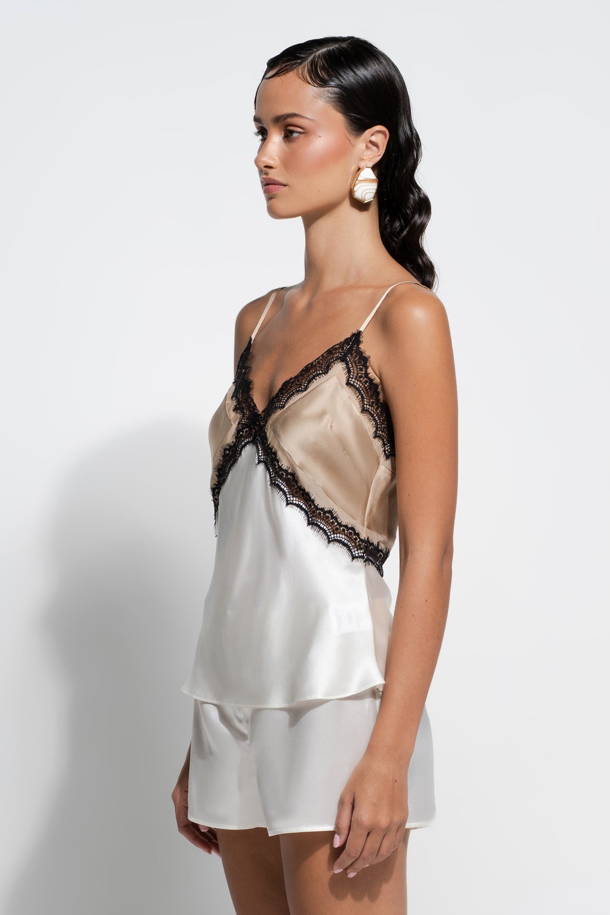 The Billie Cami By GINIA Gold/Cream