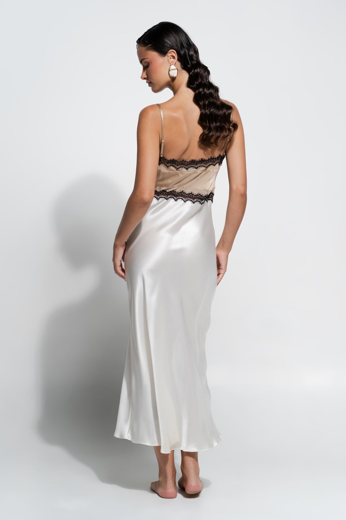 The Billie Slip By GINIA In Gold/Cream