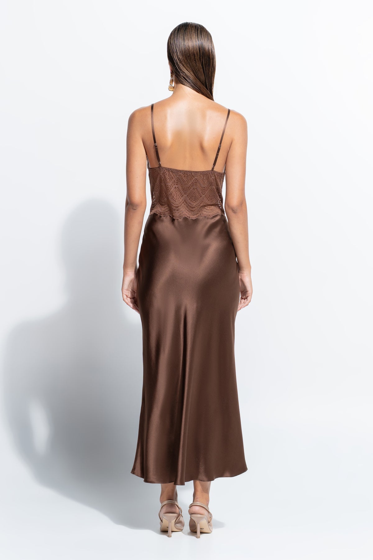 The Isabelle Slip by Ginia in Cacao