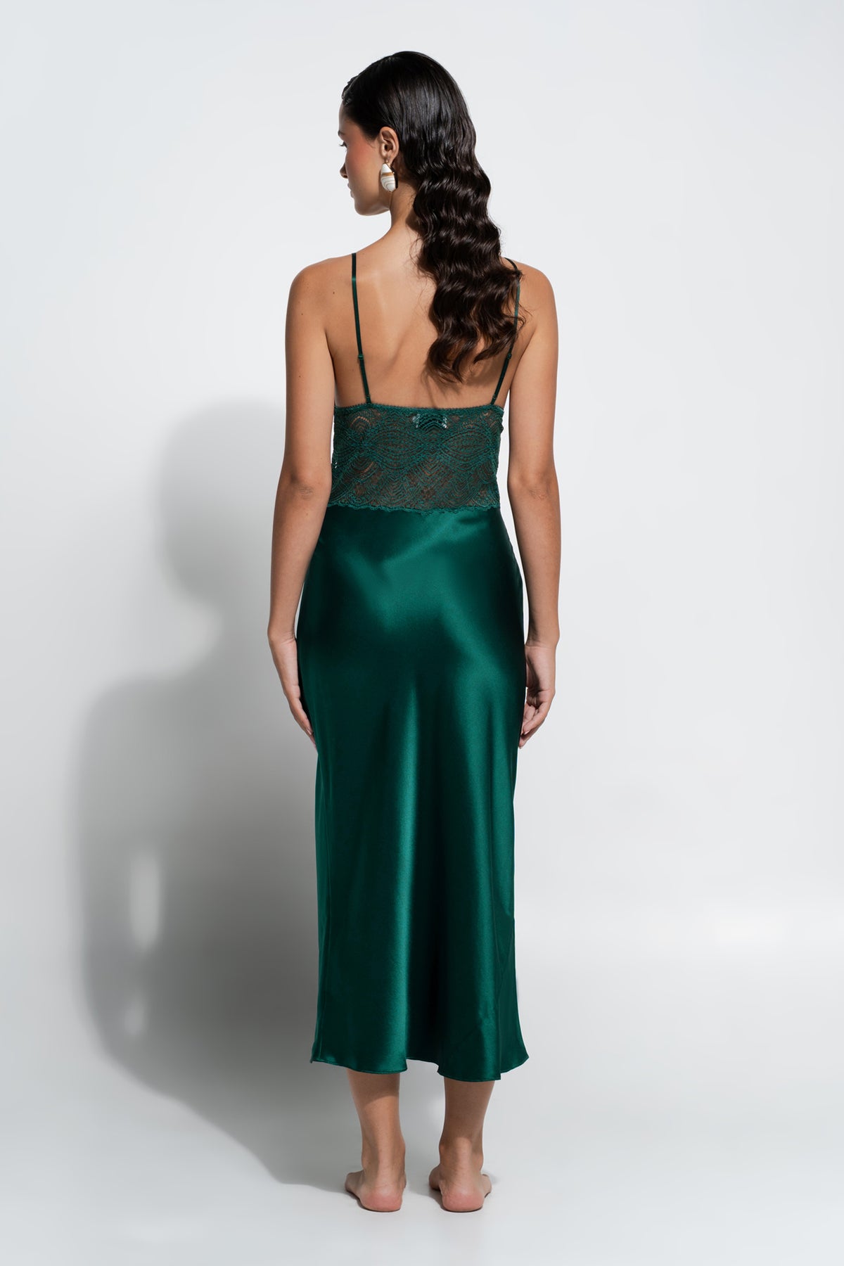 The Juliette Slip By GINIA In Emerald