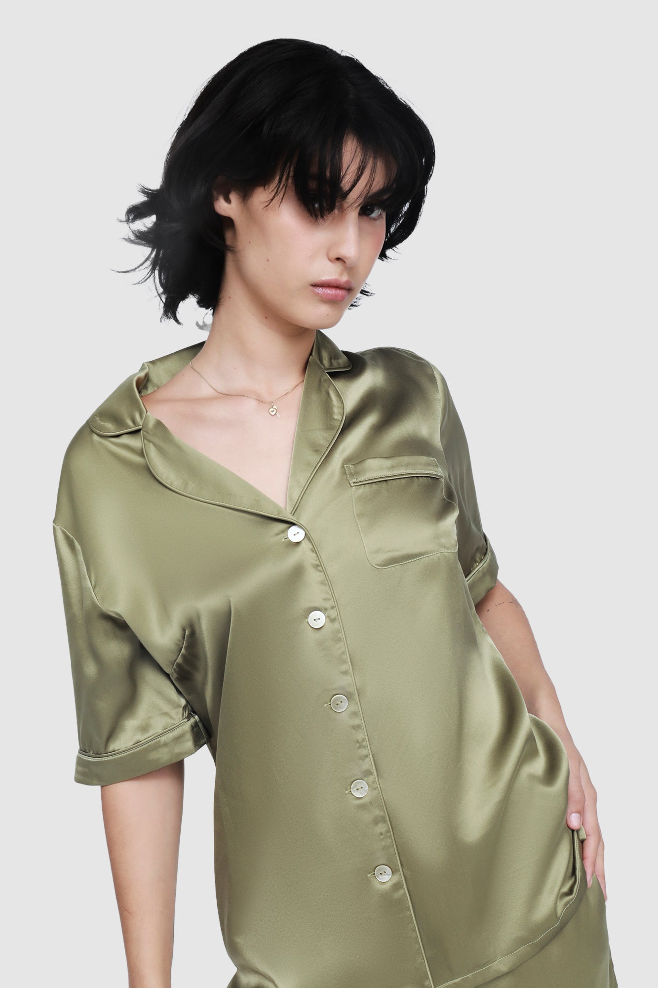 The Fine Finishes Short Pyjama By GINIA In Khaki