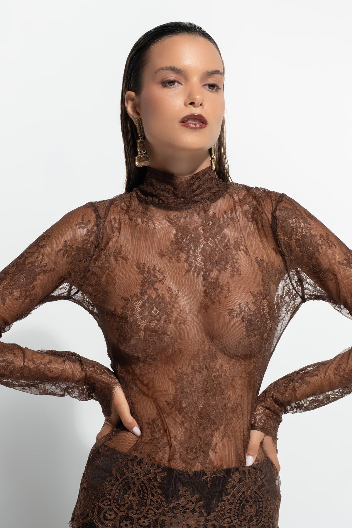 The Asher Top by Ginia in Cacao