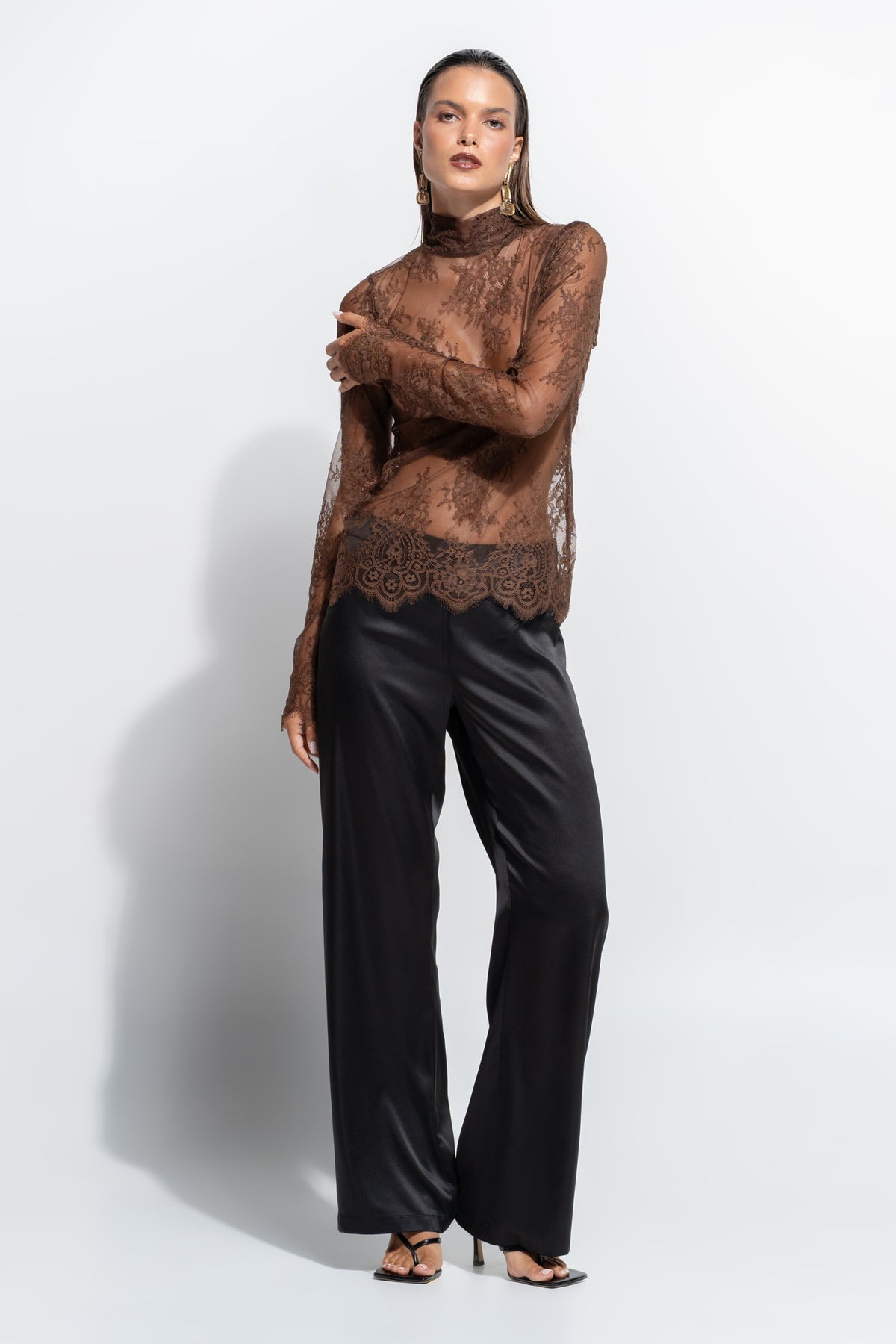 The Asher Top by Ginia in Cacao