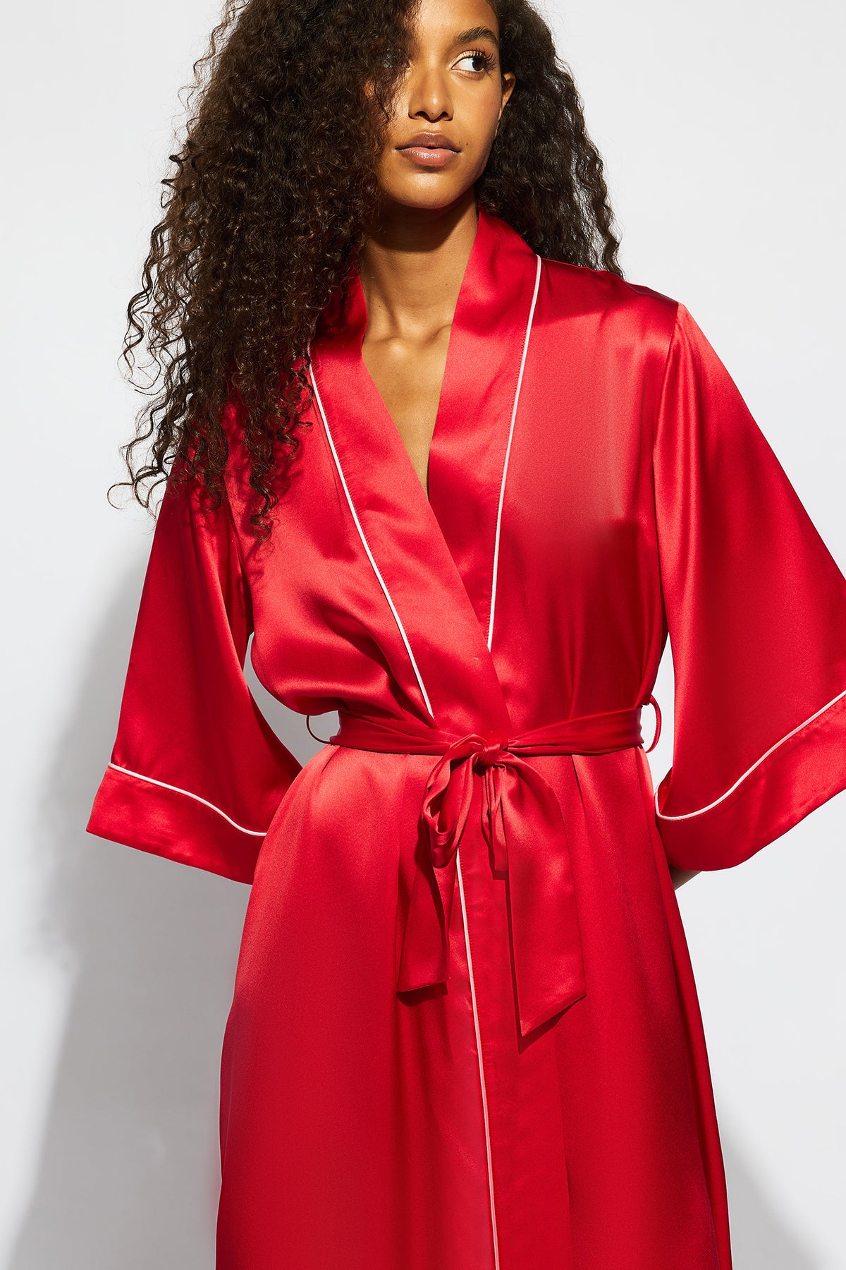 The Valentina Robe By GINIA In Chilli Red