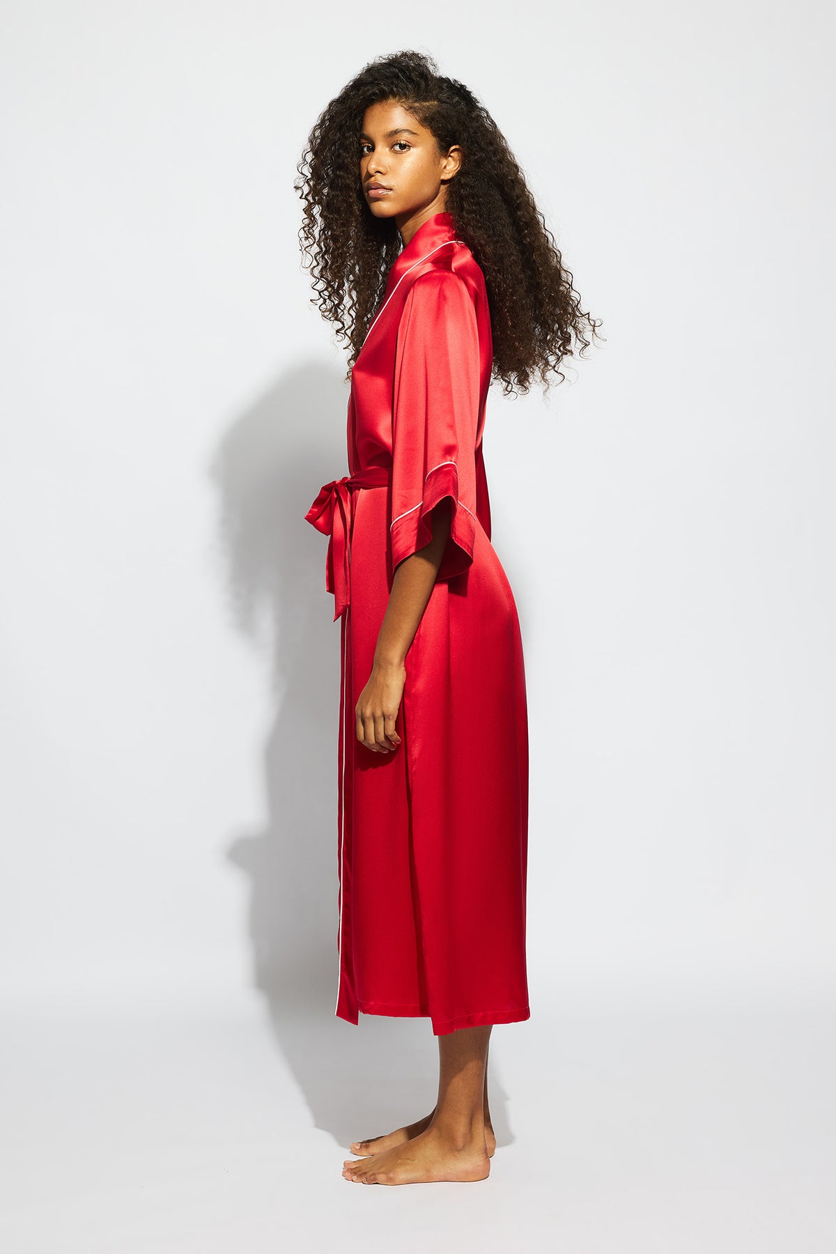 The Valentina Robe By GINIA In Chilli Red