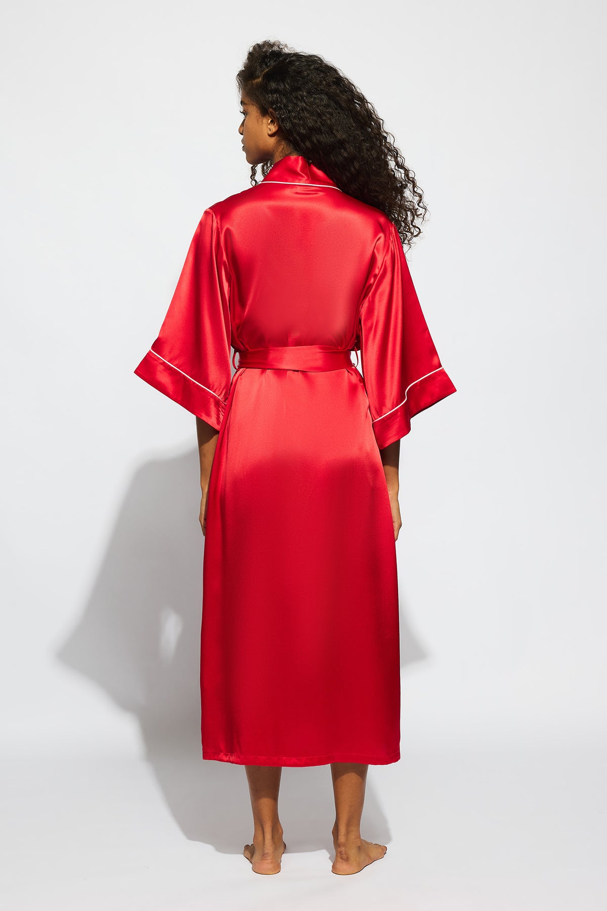 The Valentina Robe By GINIA In Chilli Red