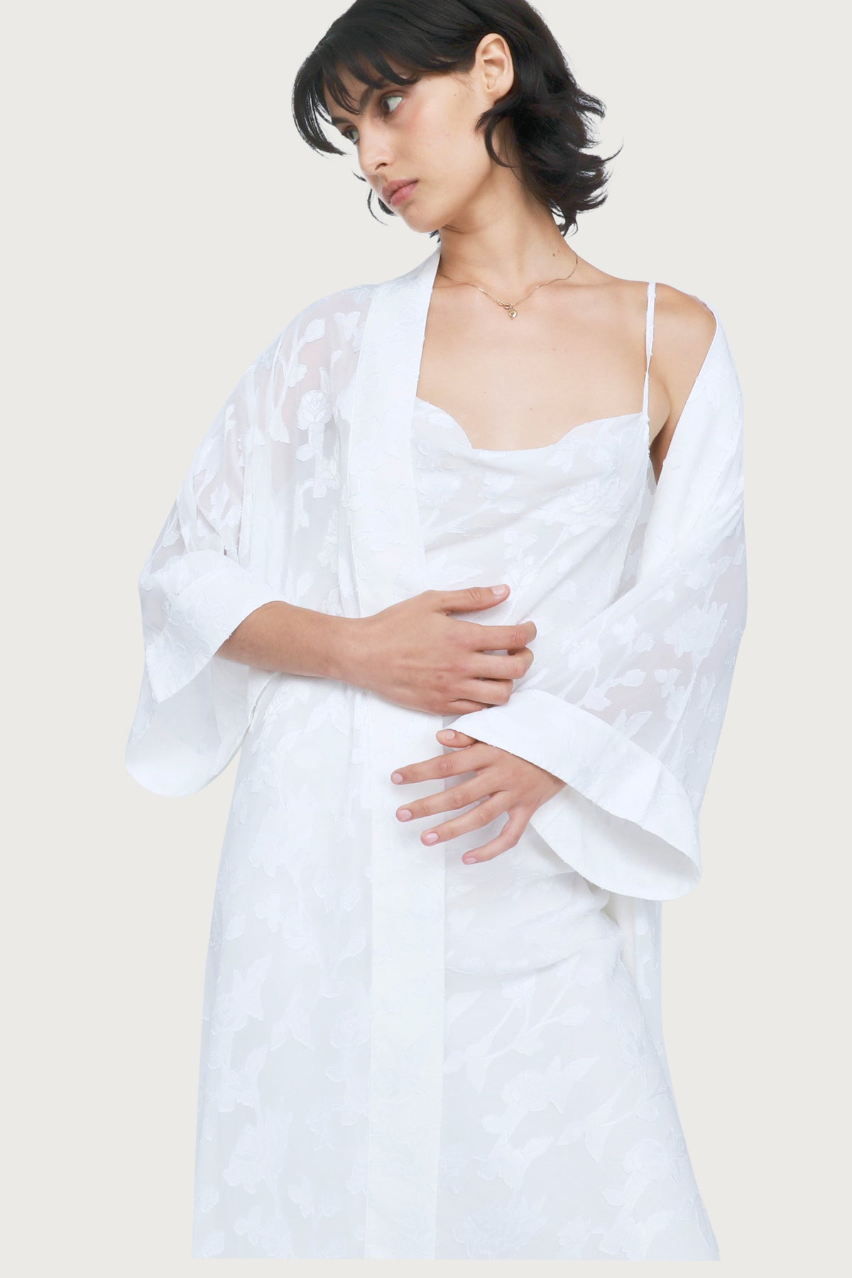 Valentina Robe by Ginia in White 