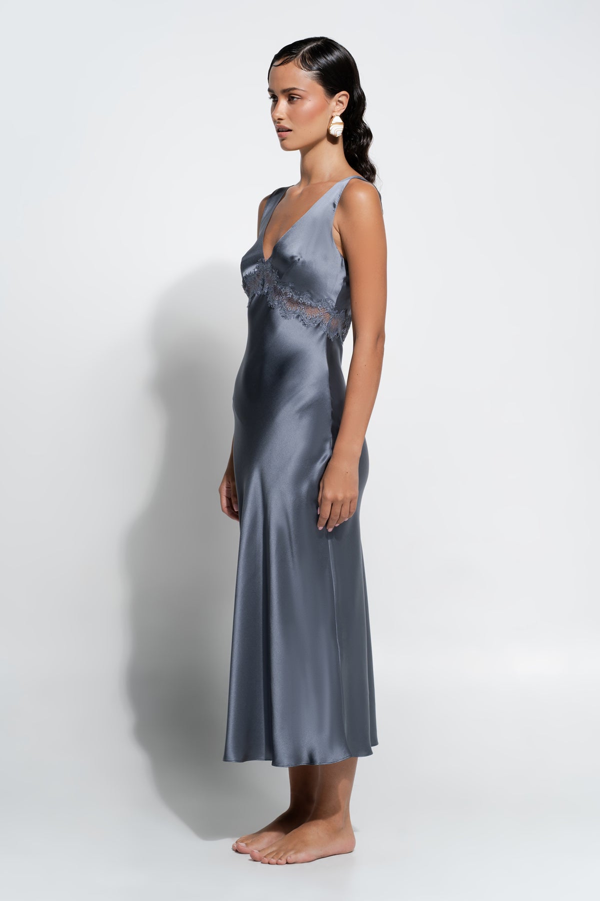 The Gigi Slip By GINIA In Titanium