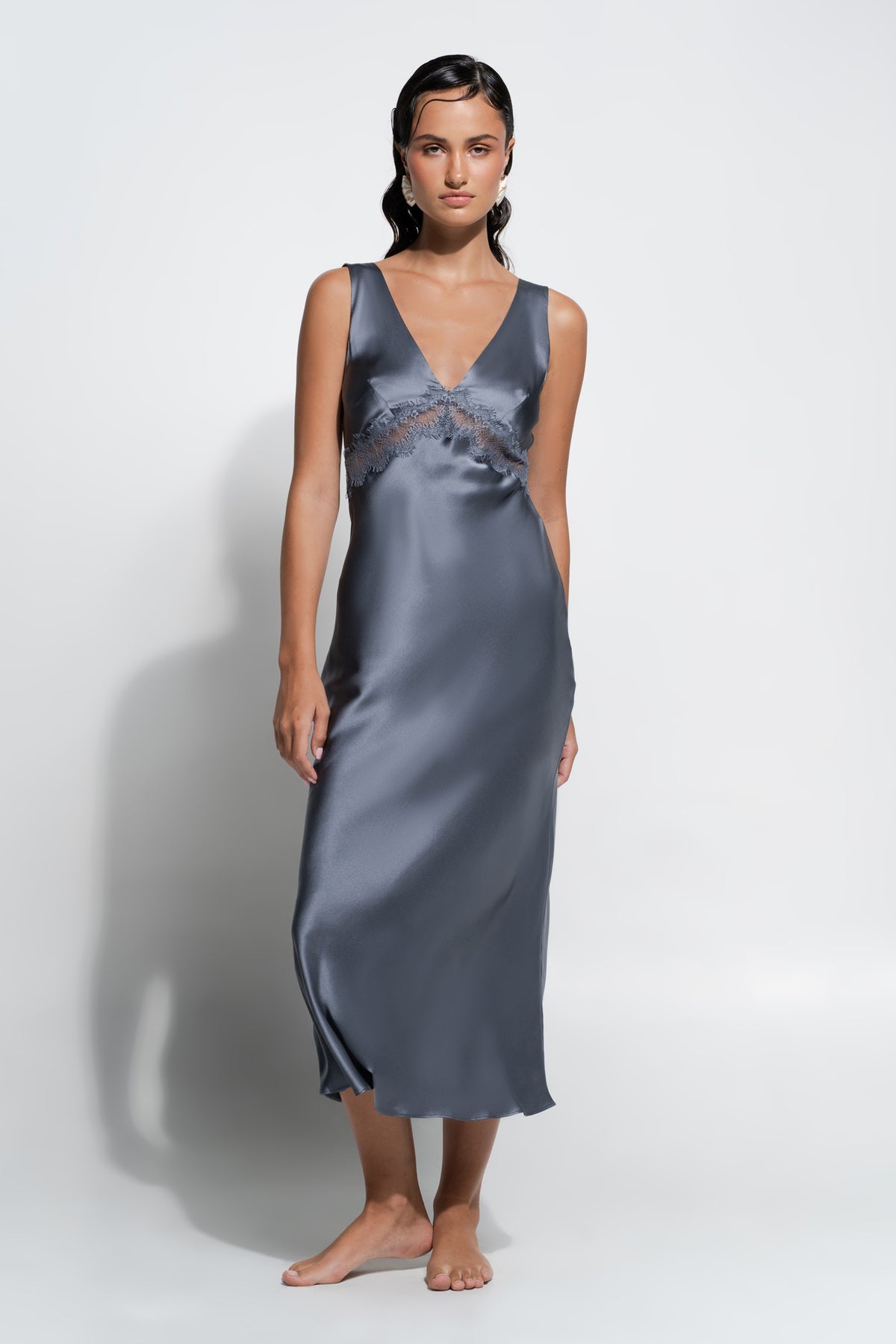 The Gigi Slip By GINIA In Titanium
