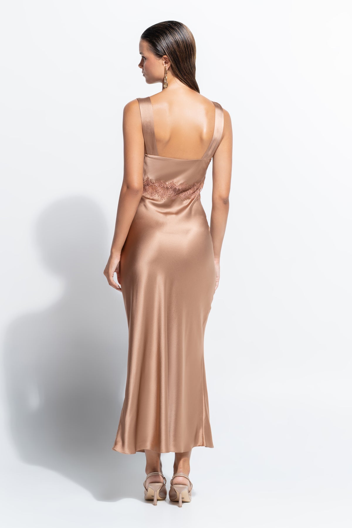 The Gigi Slip by Ginia in Mocha Mousse