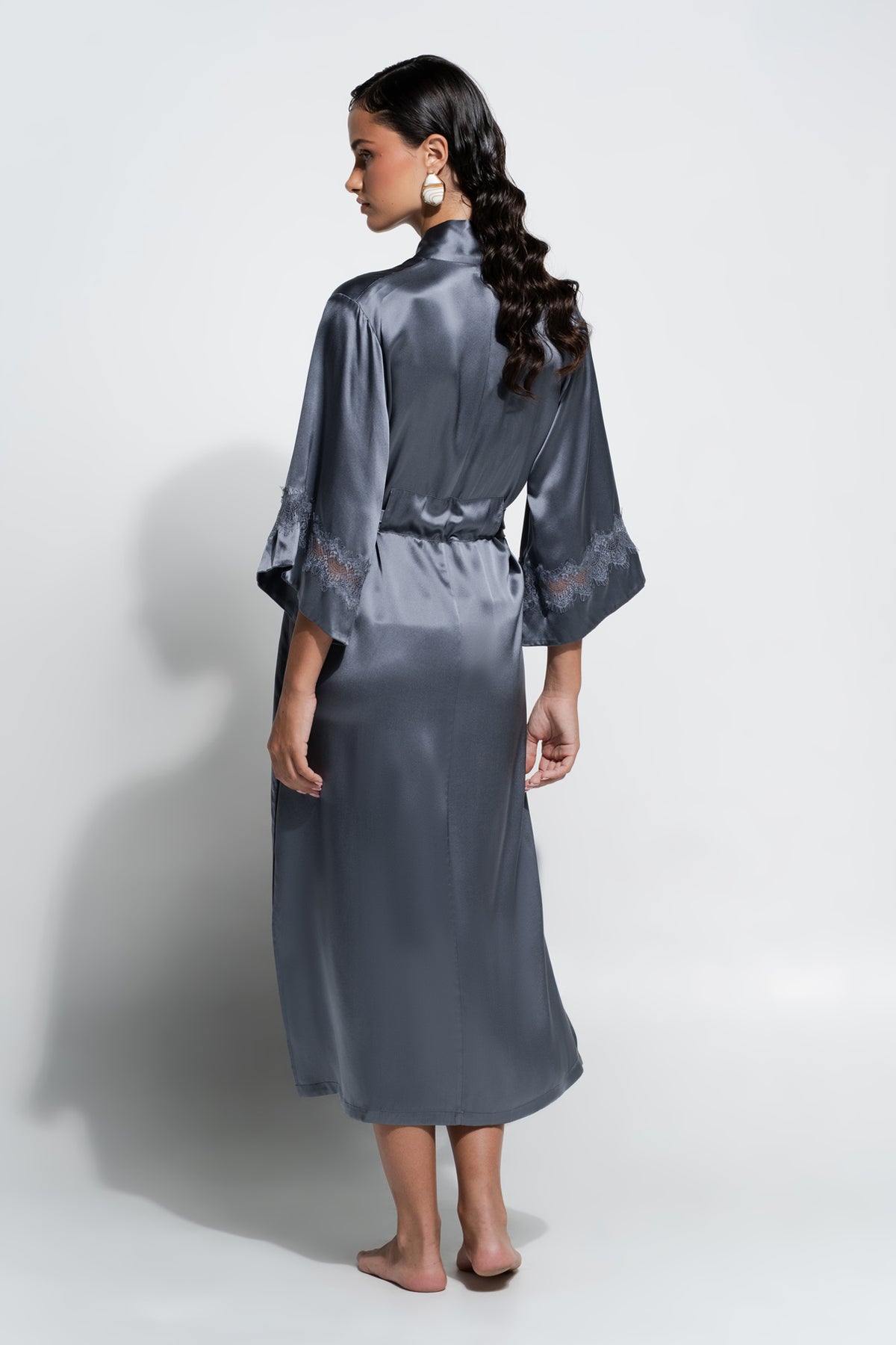 The Gigi Robe By GINIA In Titanium