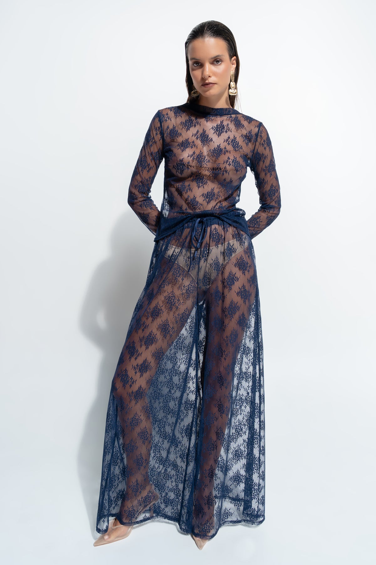 The Riley Pant by Ginia in Midnight