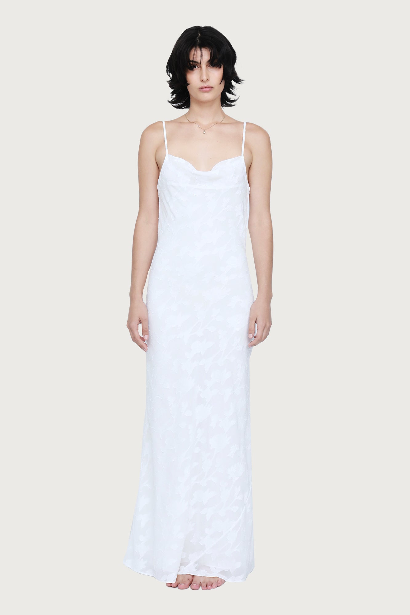 The Valentina Slip By GINIA In White