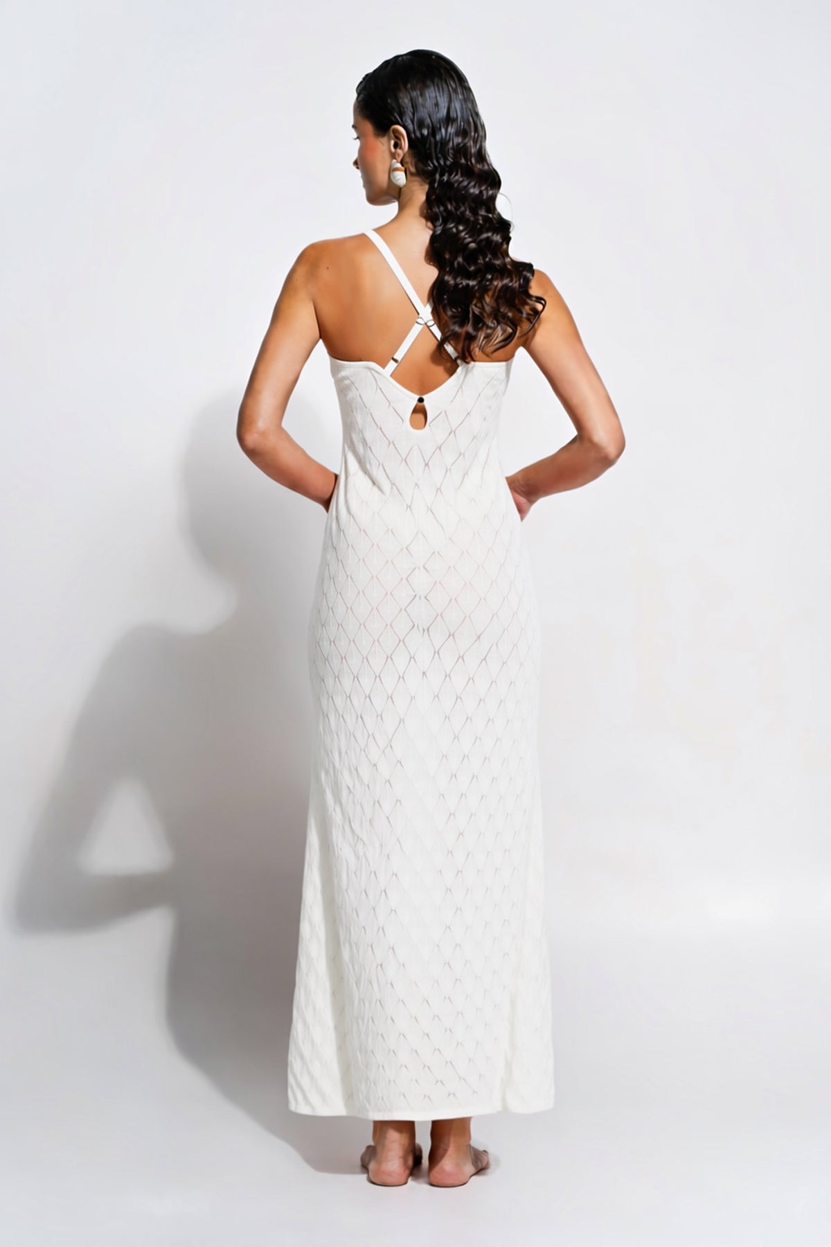 Leaf Knit Midi Dress