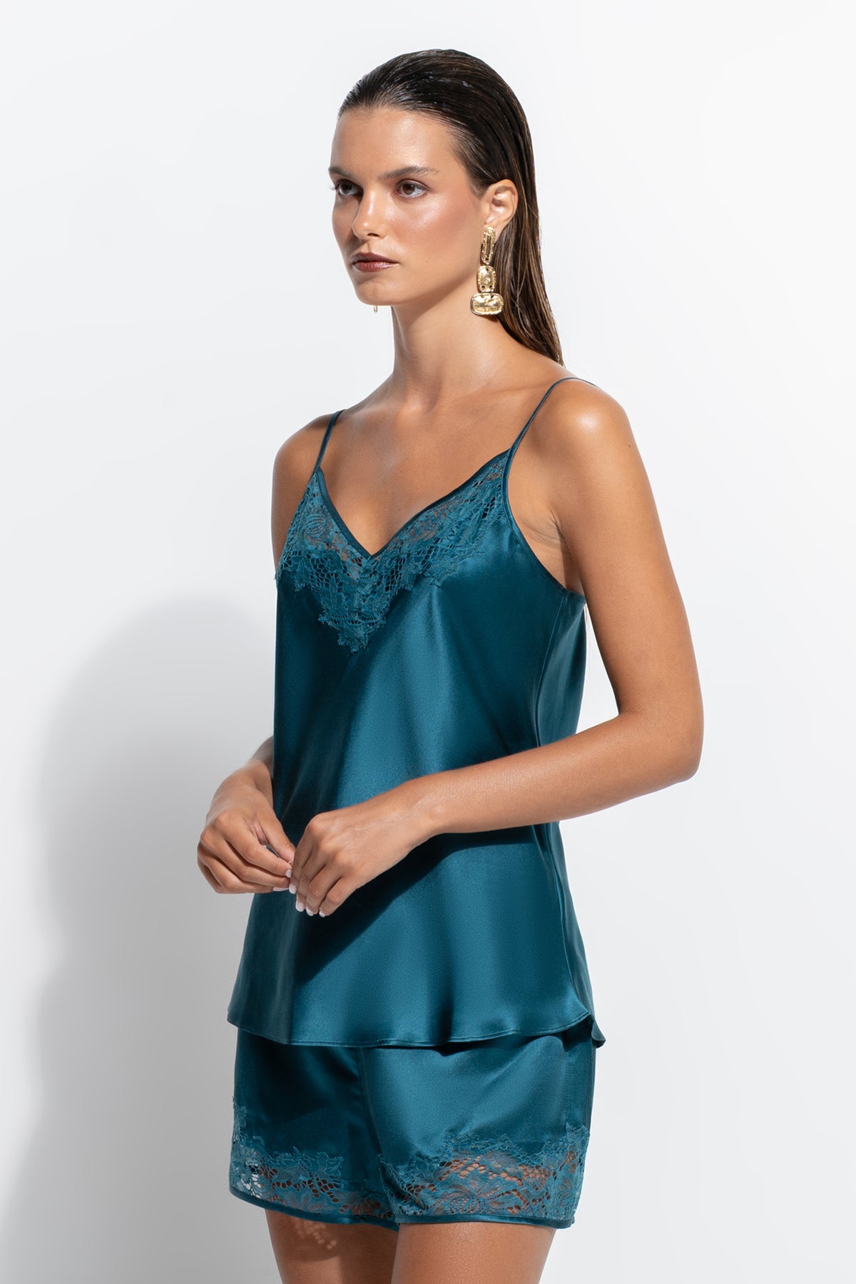 The Jezebel Cami by Ginia in Teal