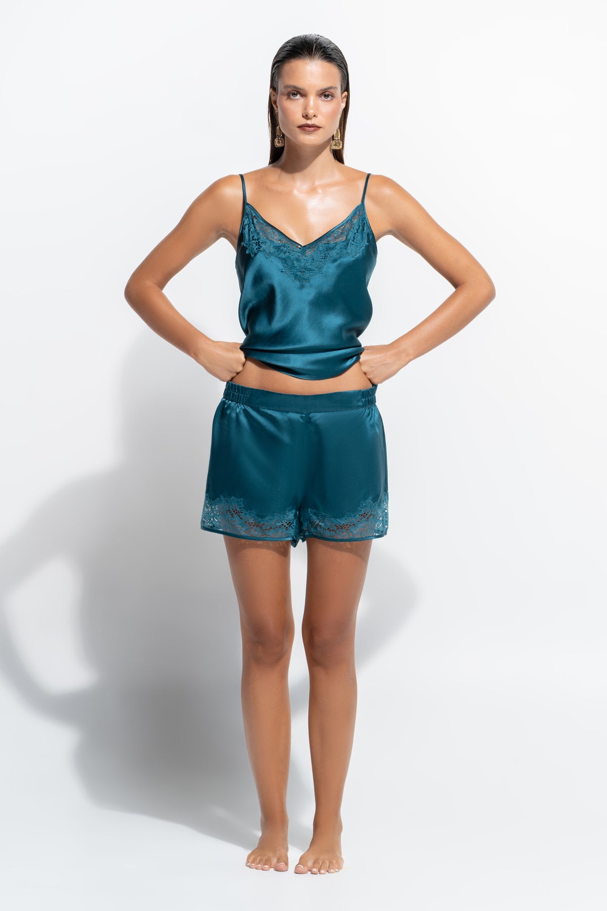 The Jezebel Cami by Ginia in Teal