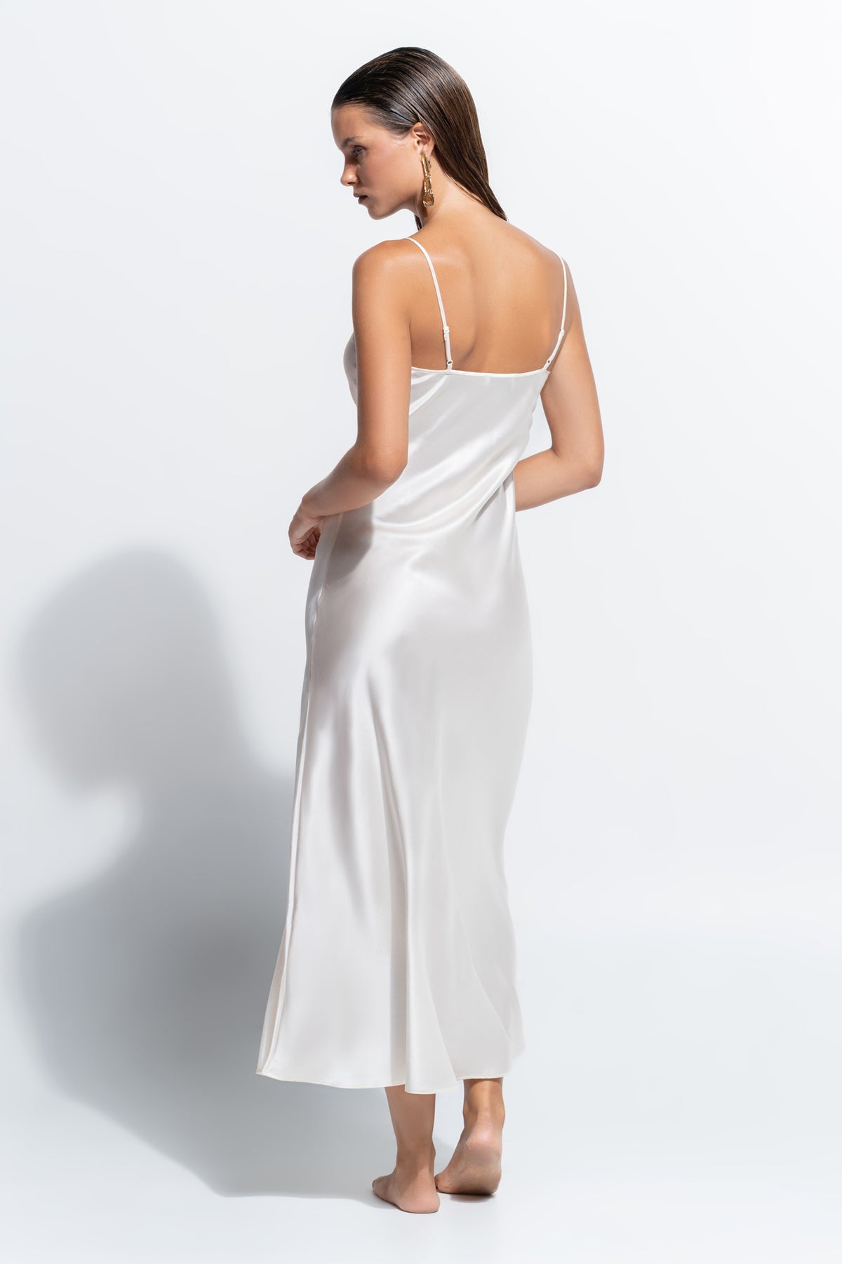 The Jezebel lace slip by Ginia in bone