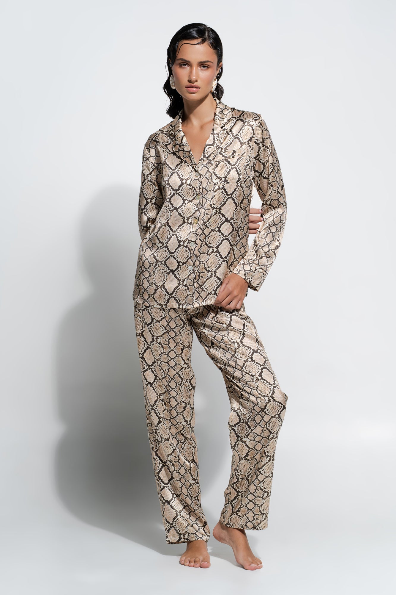 The Fine Finishes Pyjama by GINIA In Python Print
