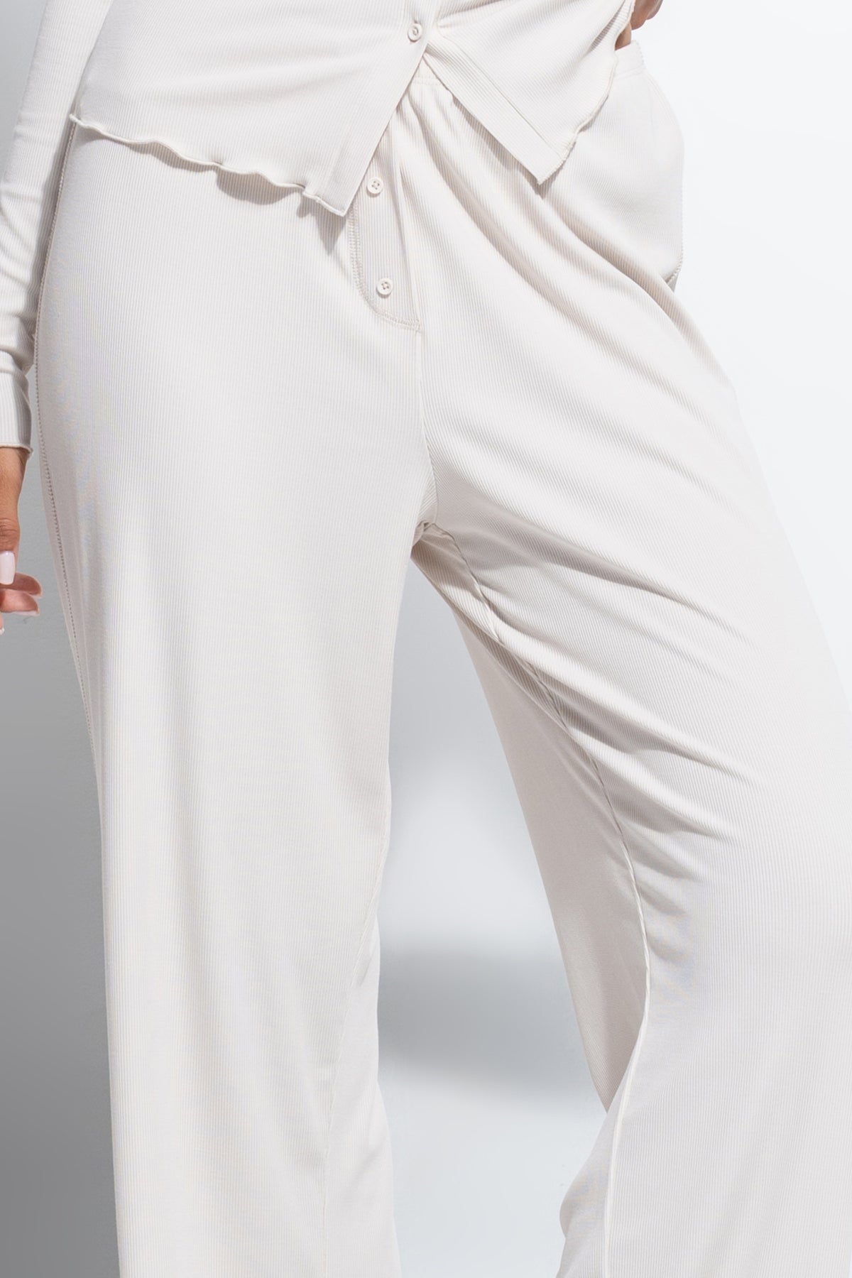 The Dream Pant By Ginia in Bone Rib