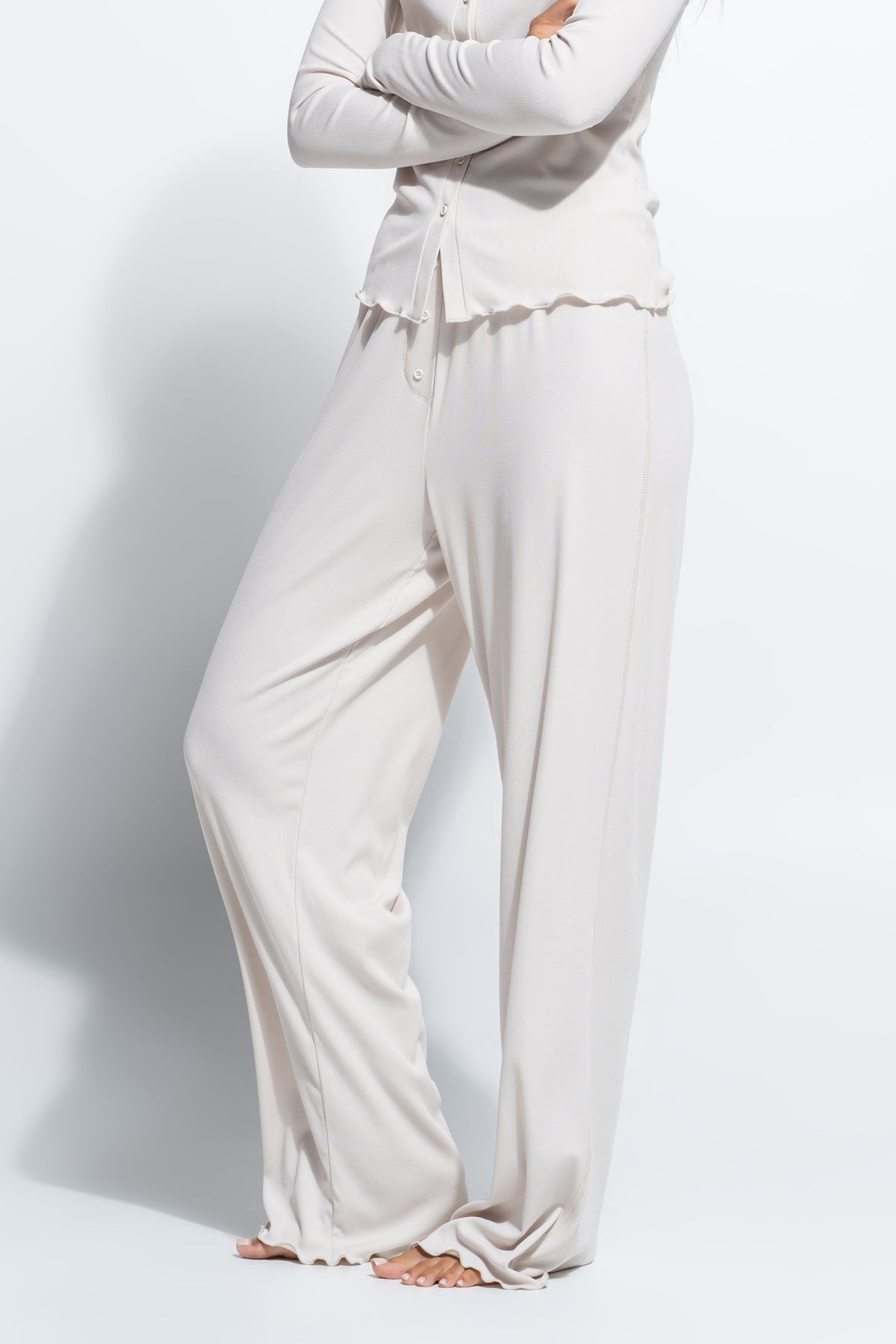 The Dream Pant By Ginia in Bone Rib