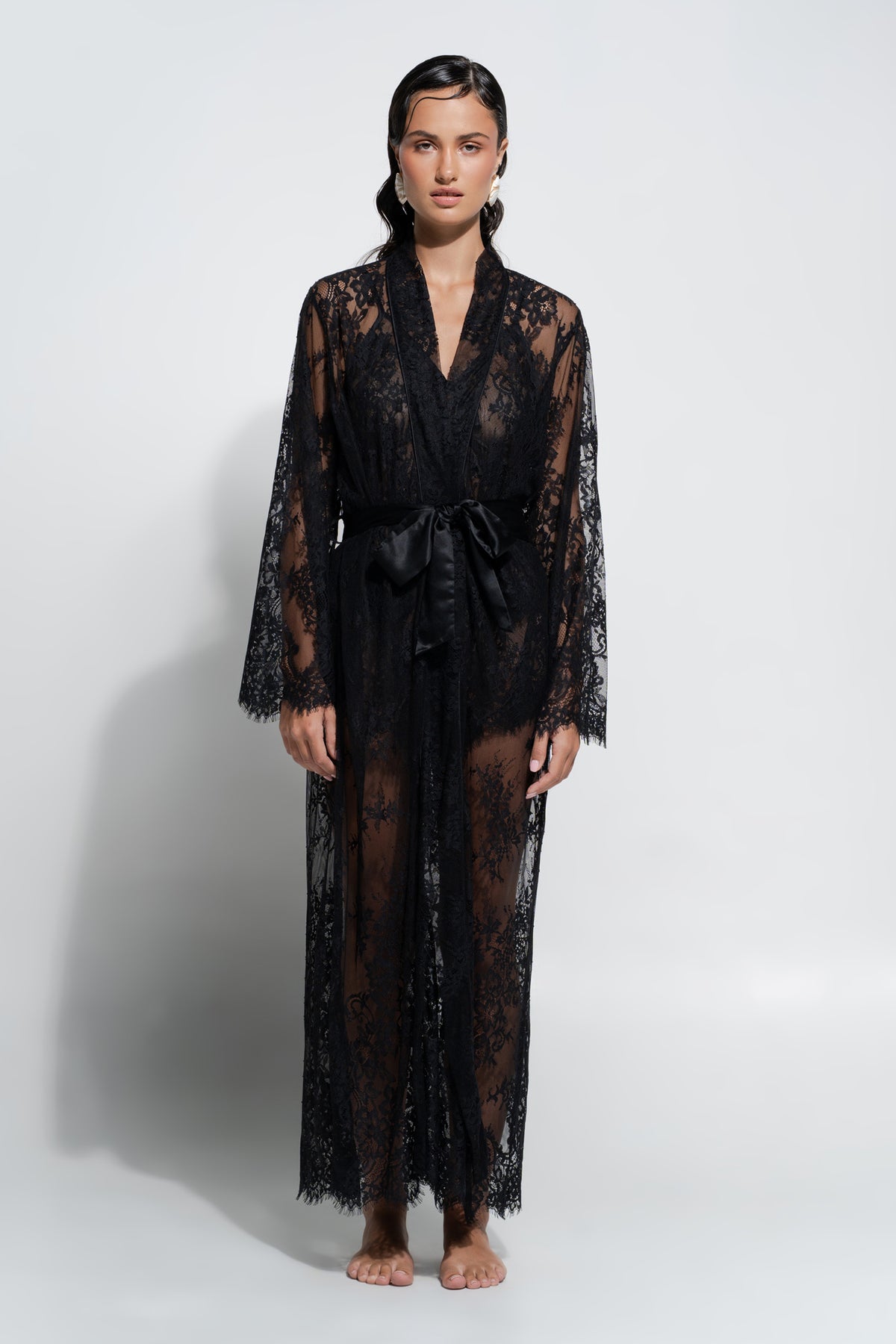 The Aurielle Robe By GINIA In Black