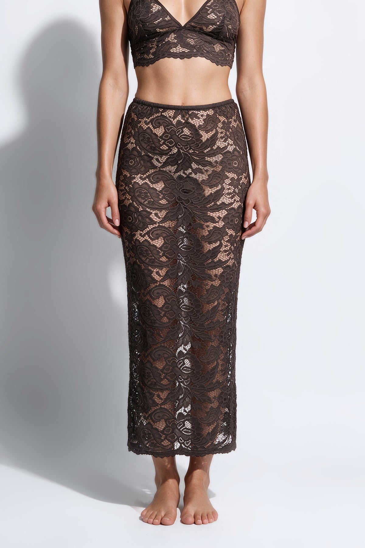 The Olivia Skirt by Ginia in Brown 