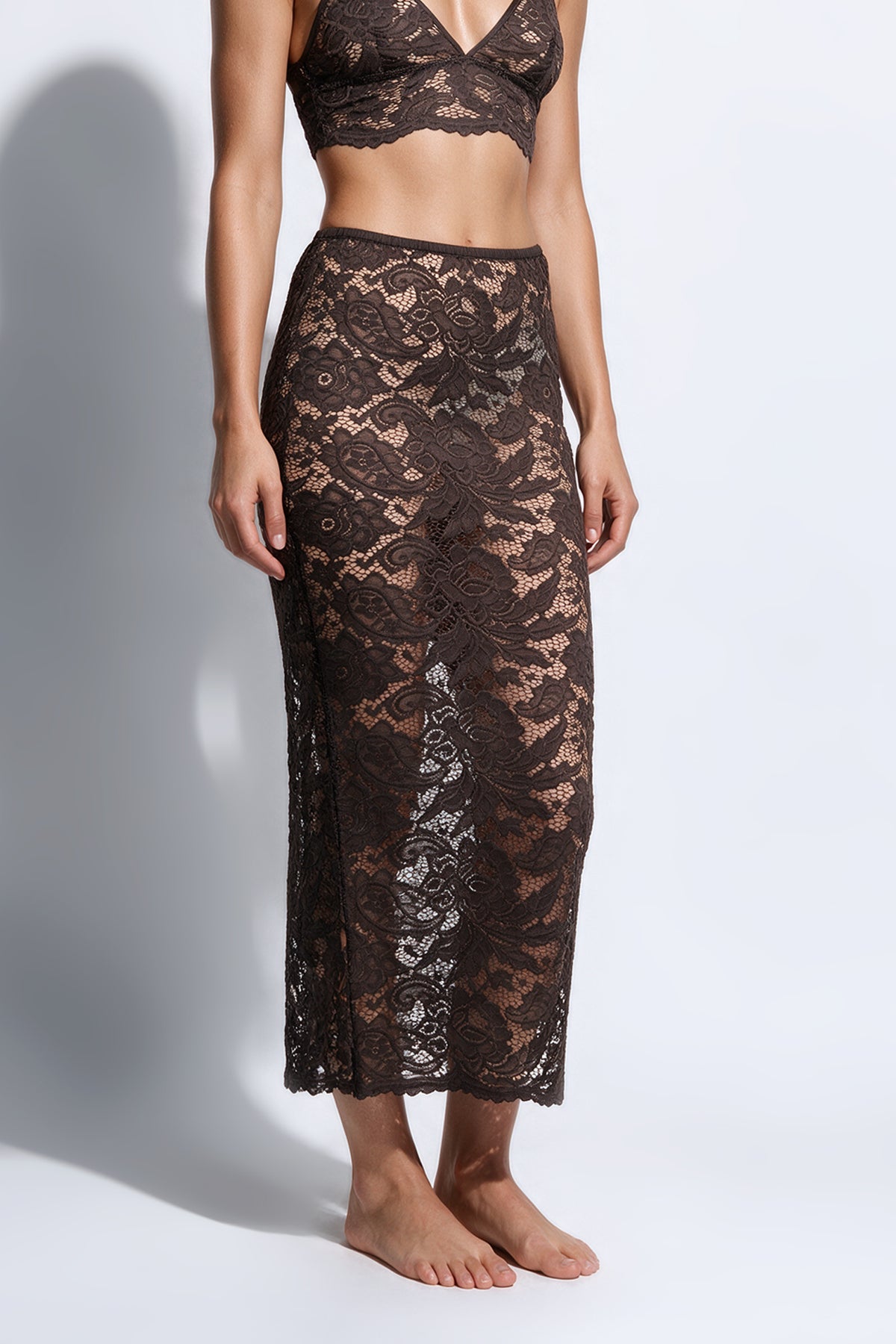 The Olivia Skirt by Ginia in Brown 