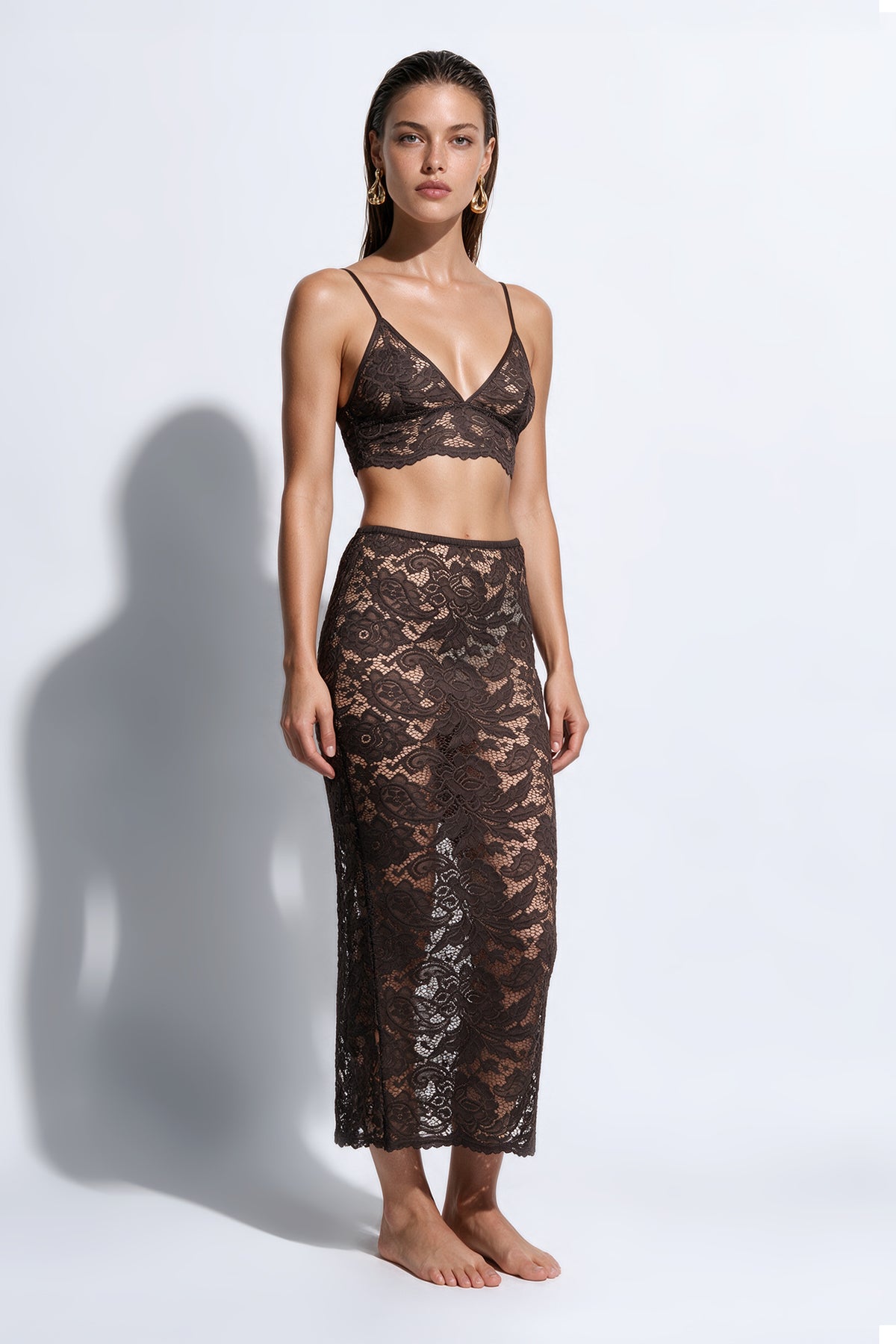 The Olivia Skirt by Ginia in Brown 