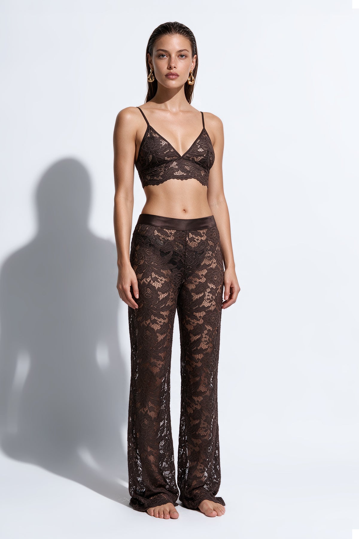 The Olivia Pant by Ginia in Brown 