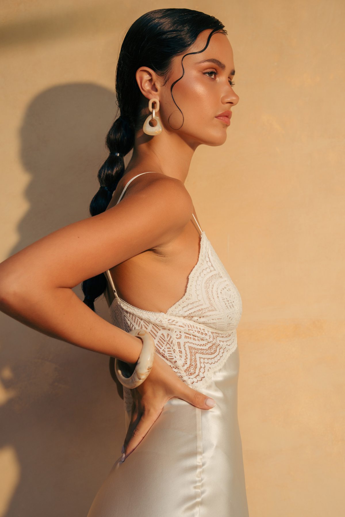 The Isabelle Chemise by Ginia in Bone