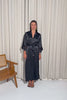 The Gigi Long  Robe by Ginia in Black 