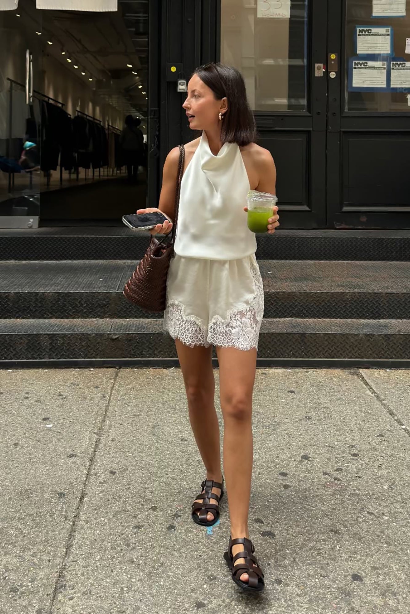 The Freya Short By GINIA In Cream