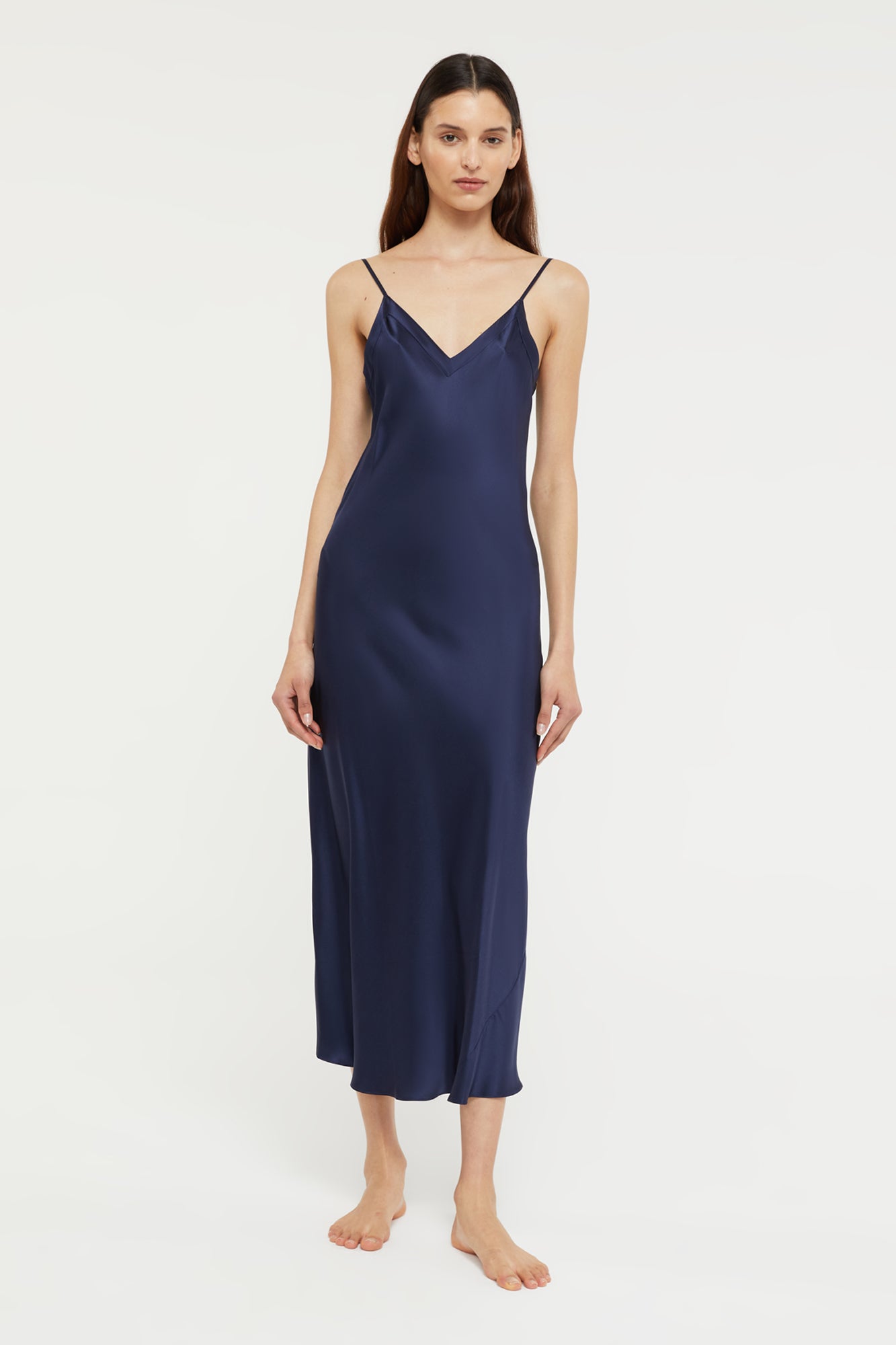 100% Silk Slip - Midnight Navy | GINIA Sleep