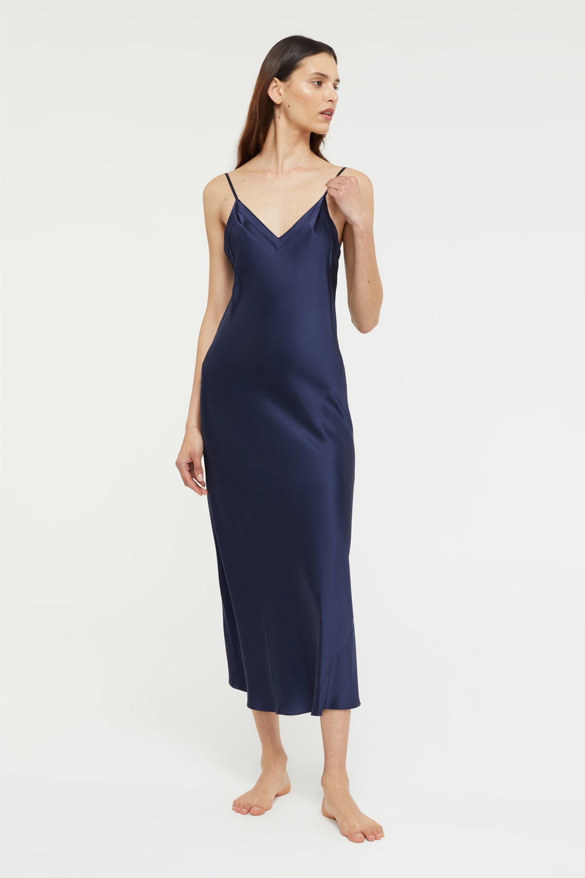 100% Silk Slip - Midnight Navy | GINIA Sleep