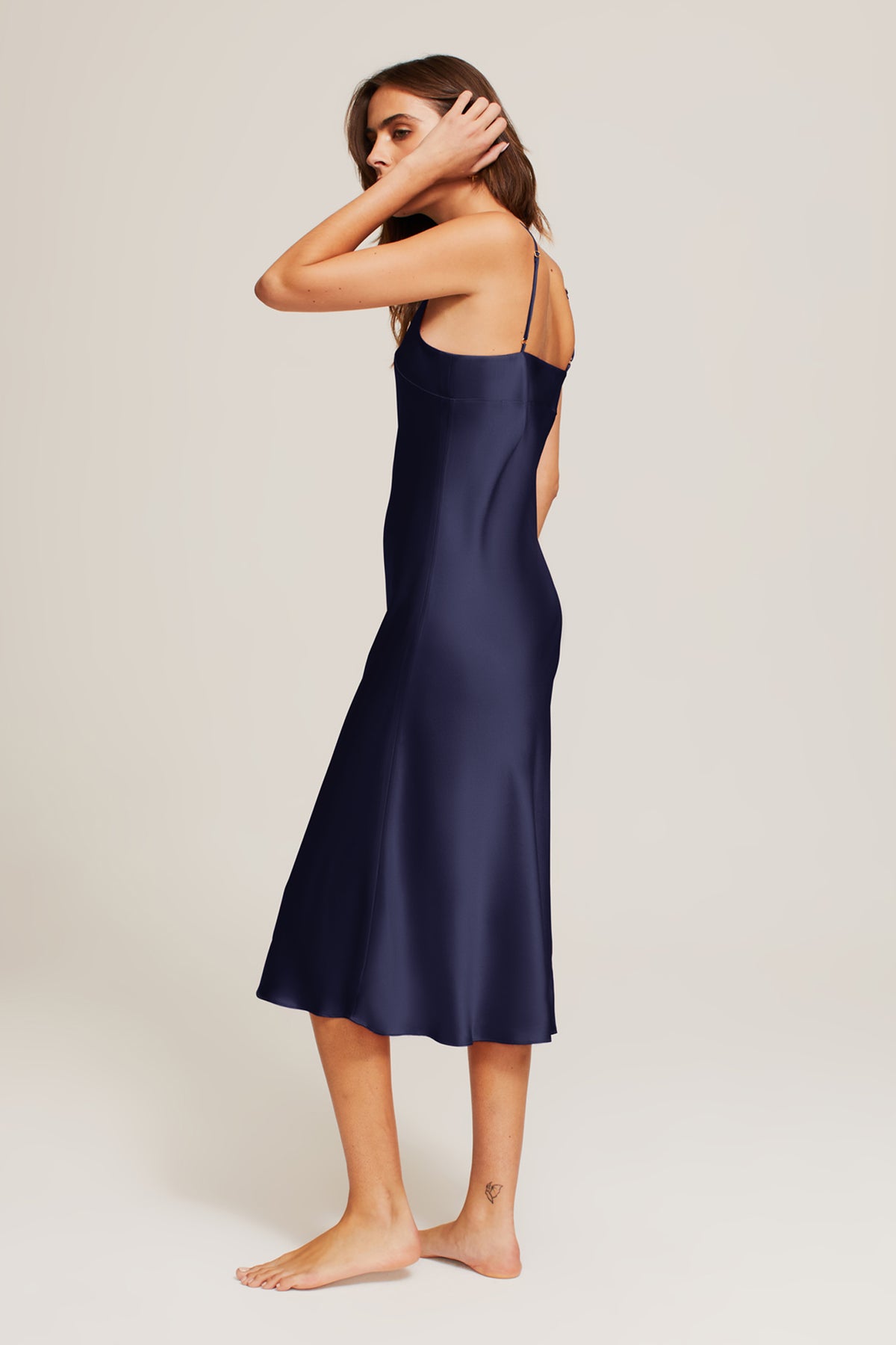 Silk Slip in Midnight - 100% Silk | GINIA